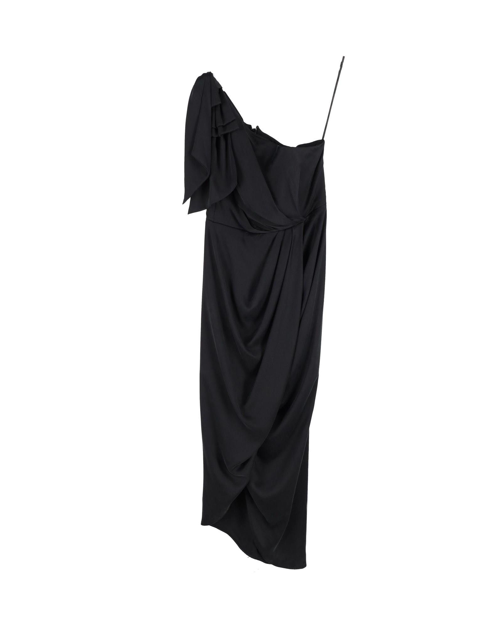 image of Black Silk One-Shoulder Draped Gown By Zimmermann, Women's (Size Small)