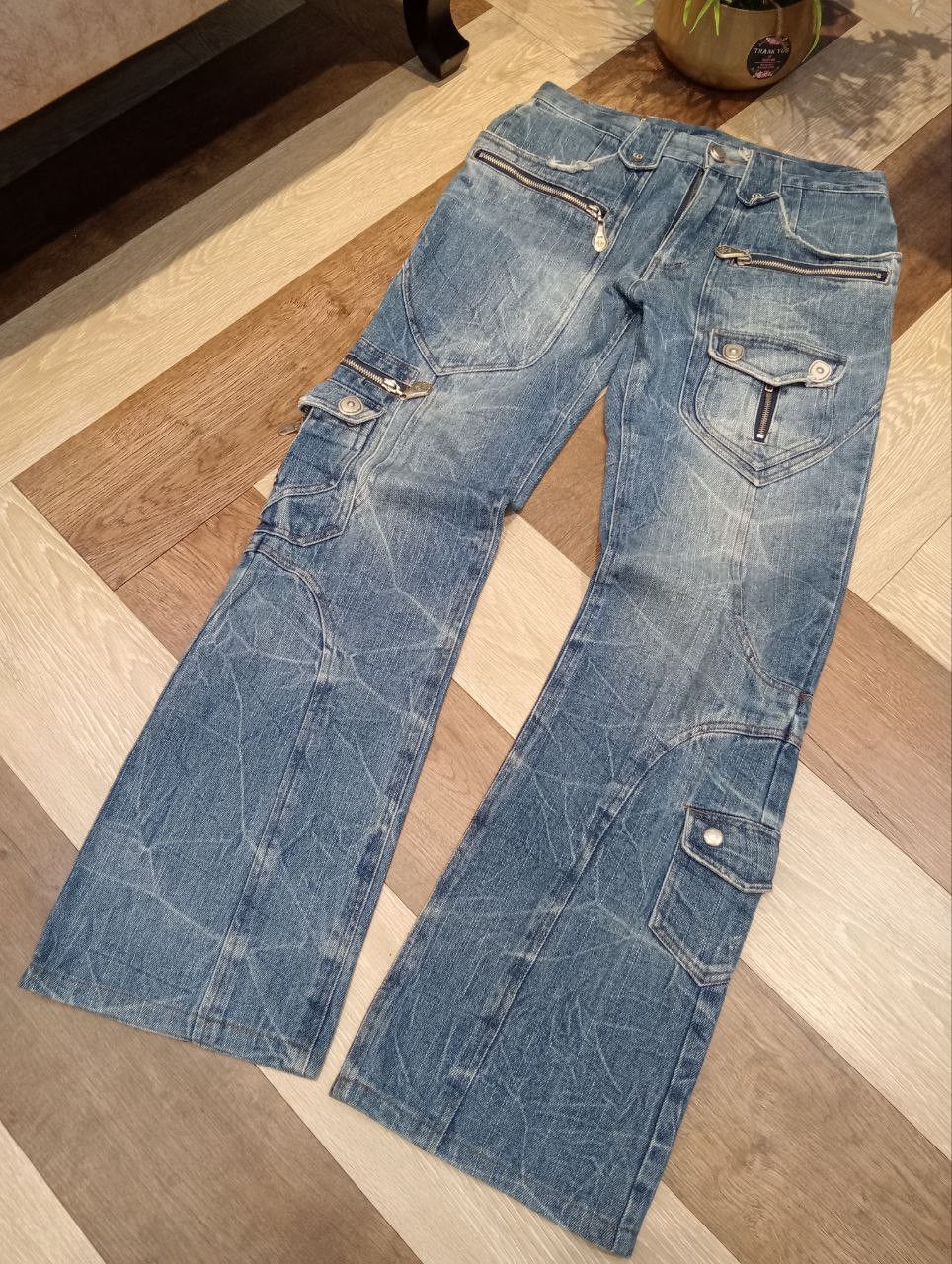 Seditionaries BERNINGS SHO JAPAN MULTIPOCKET FLARED JEANS Size US 30 / EU 46 - 3 Thumbnail
