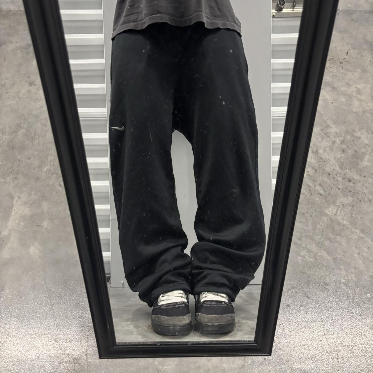 Japanese Brand × Nike × Vintage Crazy Vintage Y2K/2000s Baggy Black Nike Swoosh Streetwear Skater Essential Track Pants! Size US 34 / EU 50 - 1 Thumbnail