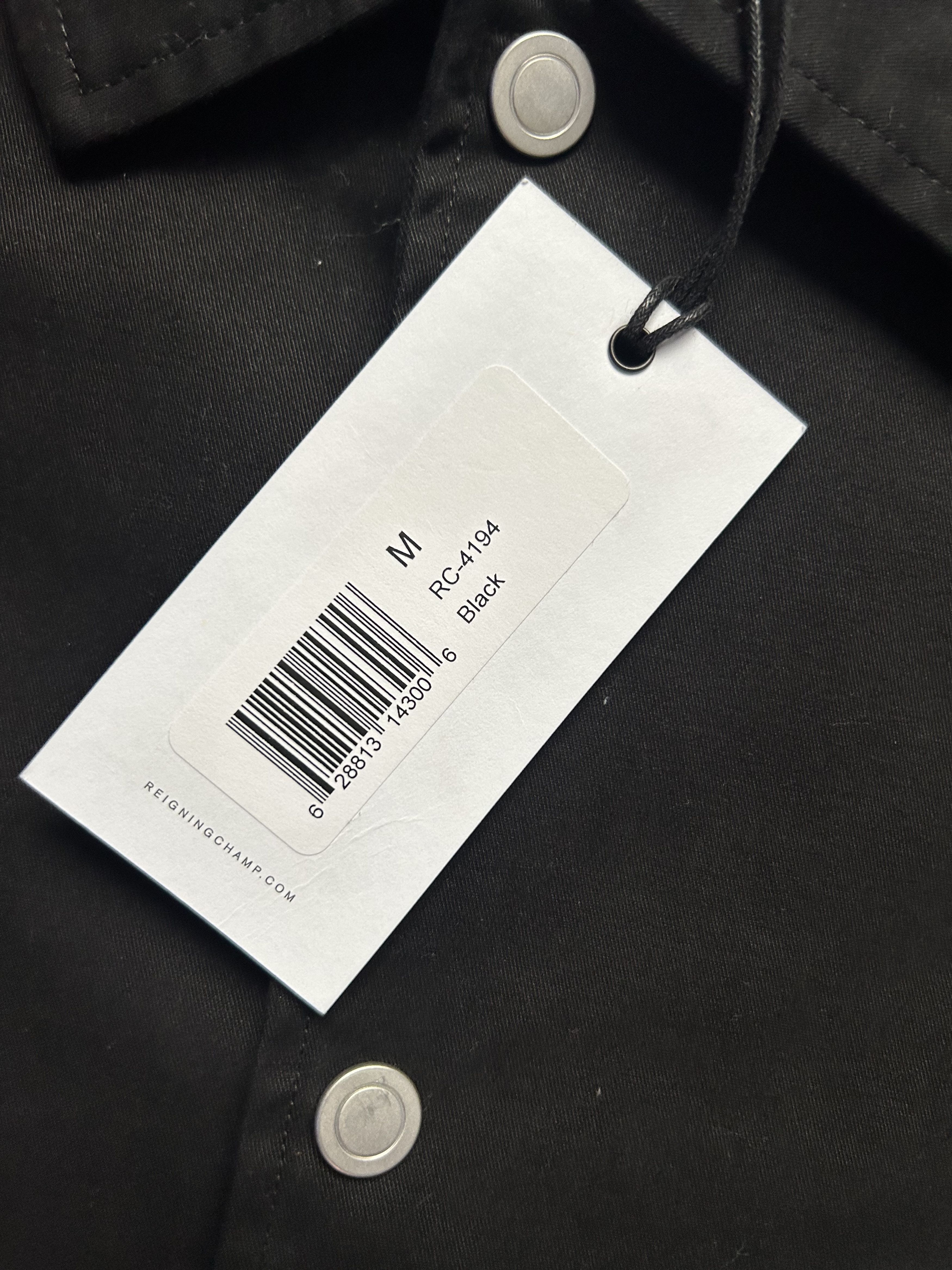 Reigning Champ Reigning Champ Ripstop Coach Jacket Black -Size M NWT Size US M / EU 48-50 / 2 - 8 Thumbnail