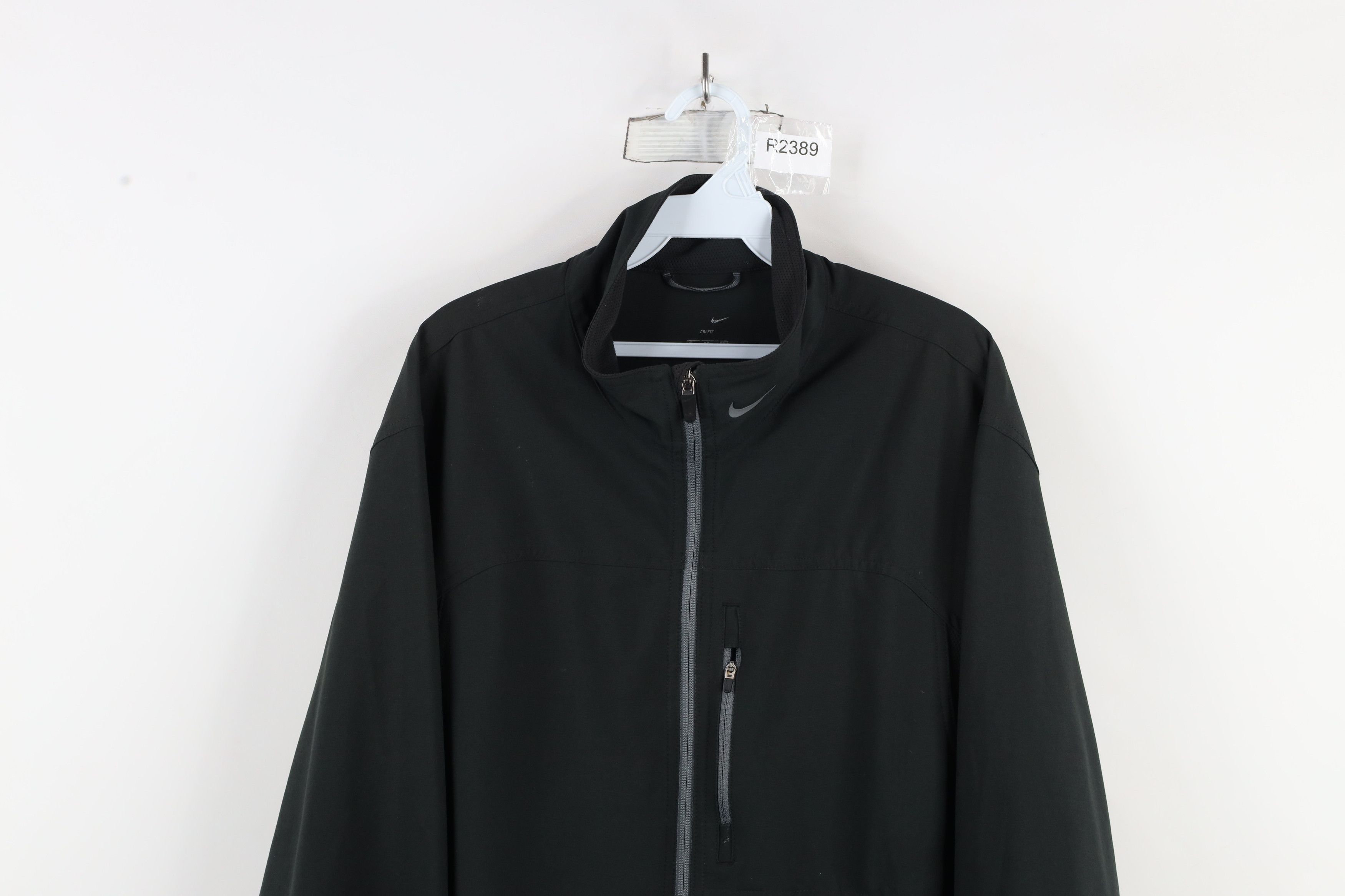 Nike × Vintage Vintage Nike Travis Scott Mini Swoosh Full Zip Jacket Black Size US XL / EU 56 / 4 - 2 Thumbnail