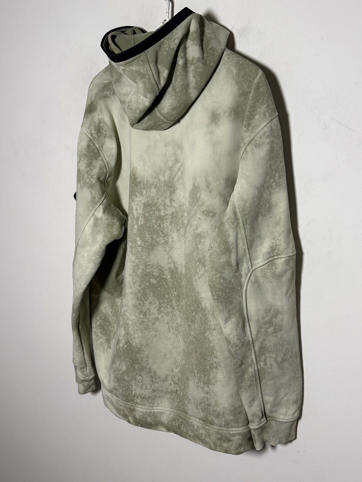 Stone Island half-zip hoodie hand corrosion