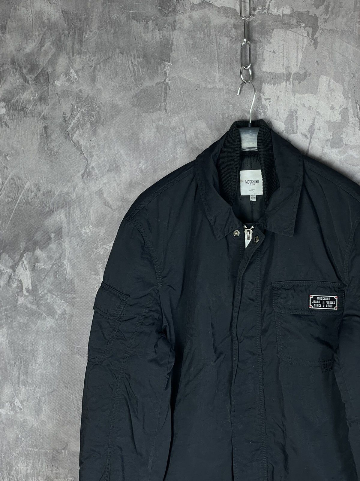 Moschino × Vintage Moschino Total Black Baggy Vintage Bomber Jacket Size US M / EU 48-50 / 2 - 3 Thumbnail