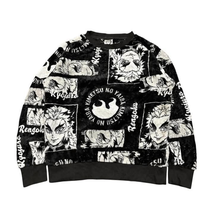 Anime Kyojuro Rengoku Demon Slayer Fur Crewneck Size US M / EU 48-50 / 2 - 1 Thumbnail