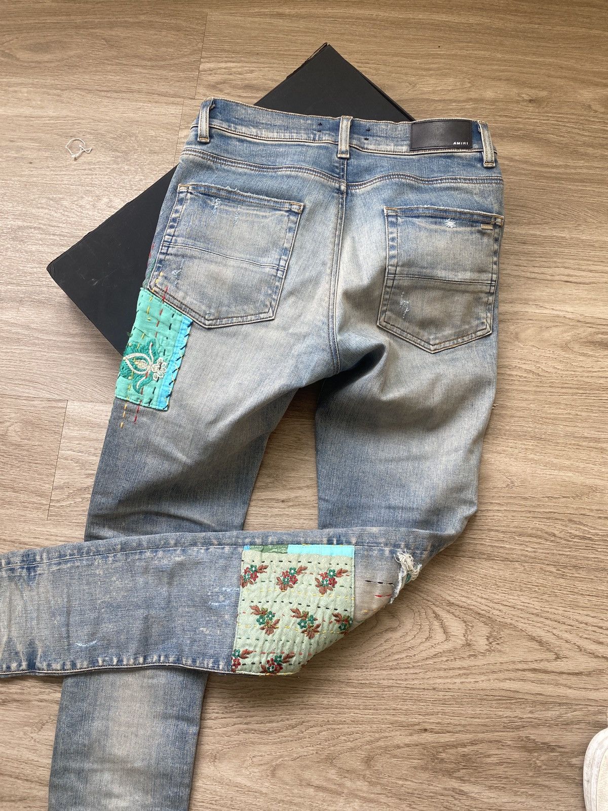 Amiri Rare patchwork sashiko stitched amiri jeans Size US 30 / EU 46 - 4 Thumbnail