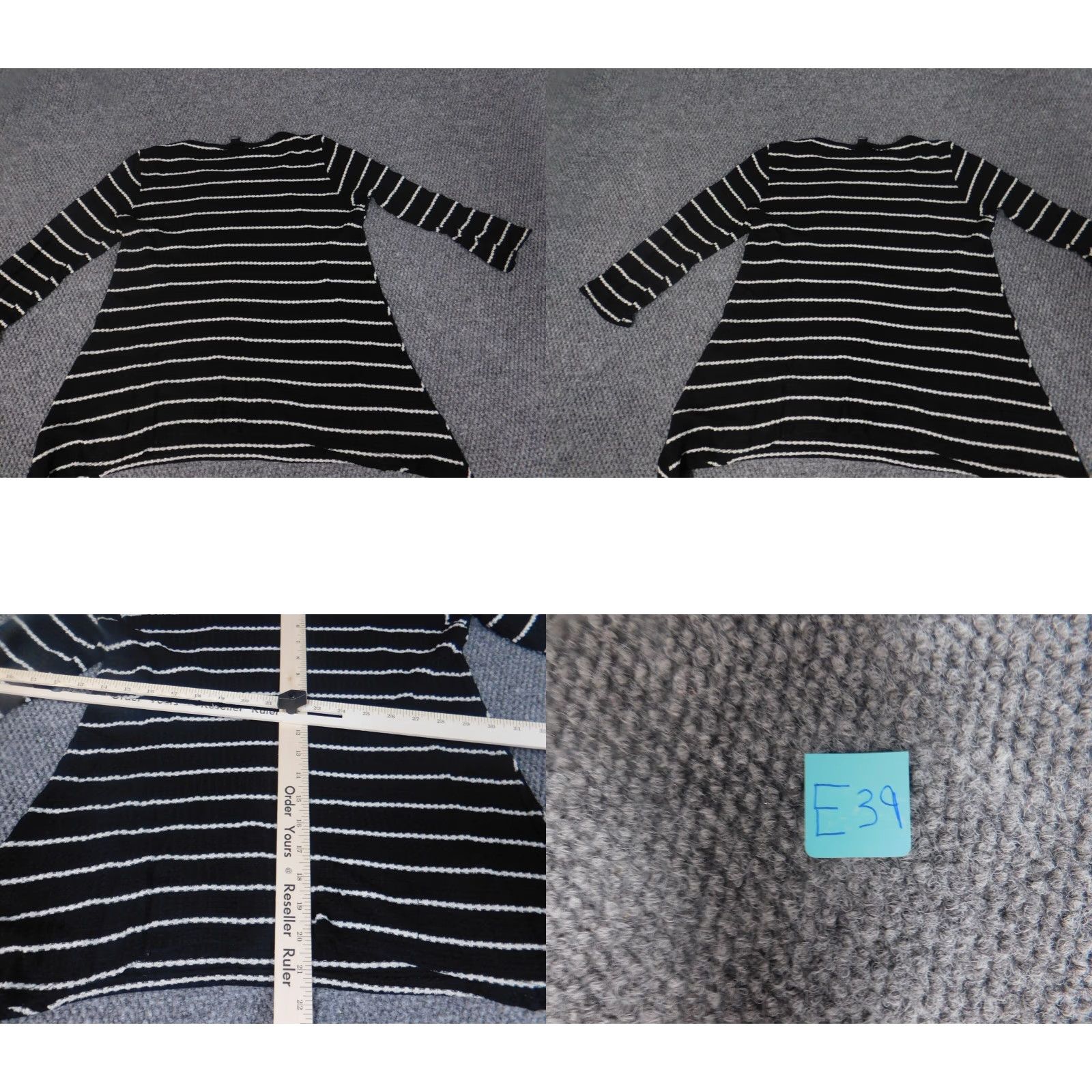 Vintage New Directions Sweater Womens L Gray Crew Neck Raglan Sleeve Knit Pullover Bow Button Stretch Slim Casual Regular Size L / US 10 / IT 46 - 8 Thumbnail