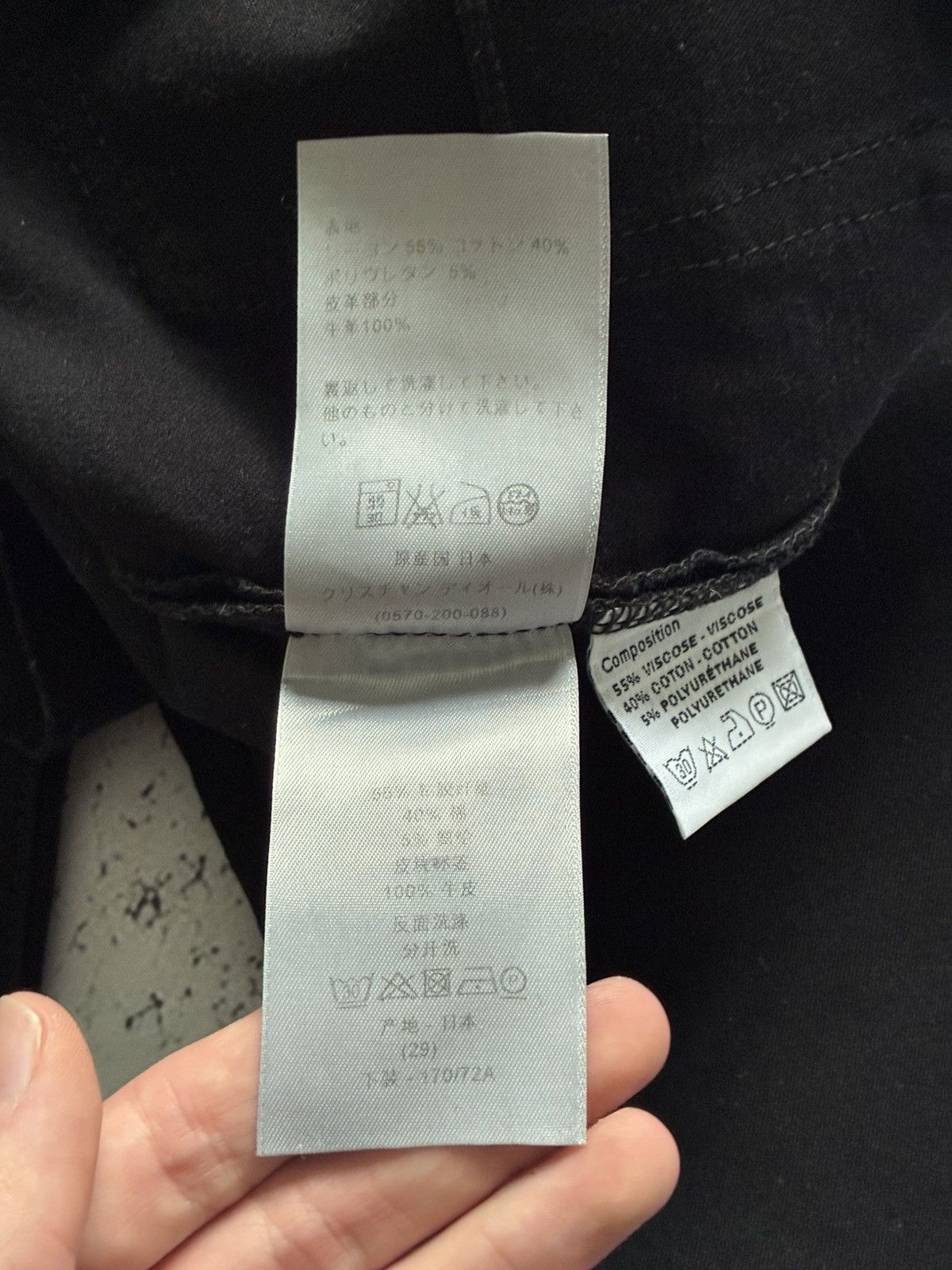 Dior Dior Japan Hedi Slimane Black Skinny Pants Size US 29 - 11 Thumbnail