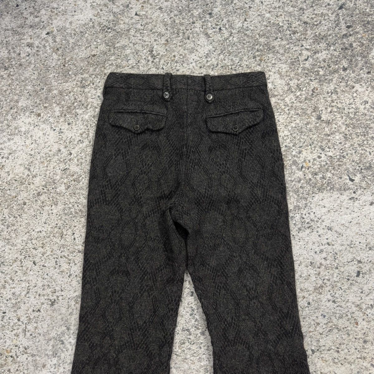 Dries Van Noten Dries Van Noten Wool Snakeskin Print Flare Trouser Pants Size US 30 / EU 46 - 12 Thumbnail