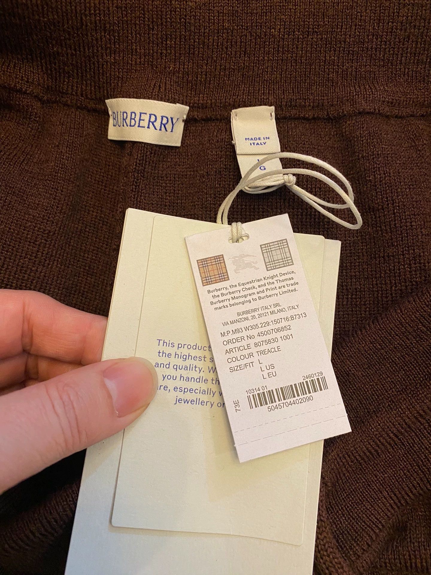 Burberry Burberry Men's Embroidered Rose Wool Sweater & Sweatpants Size US L / EU 52-54 / 3 - 7 Thumbnail