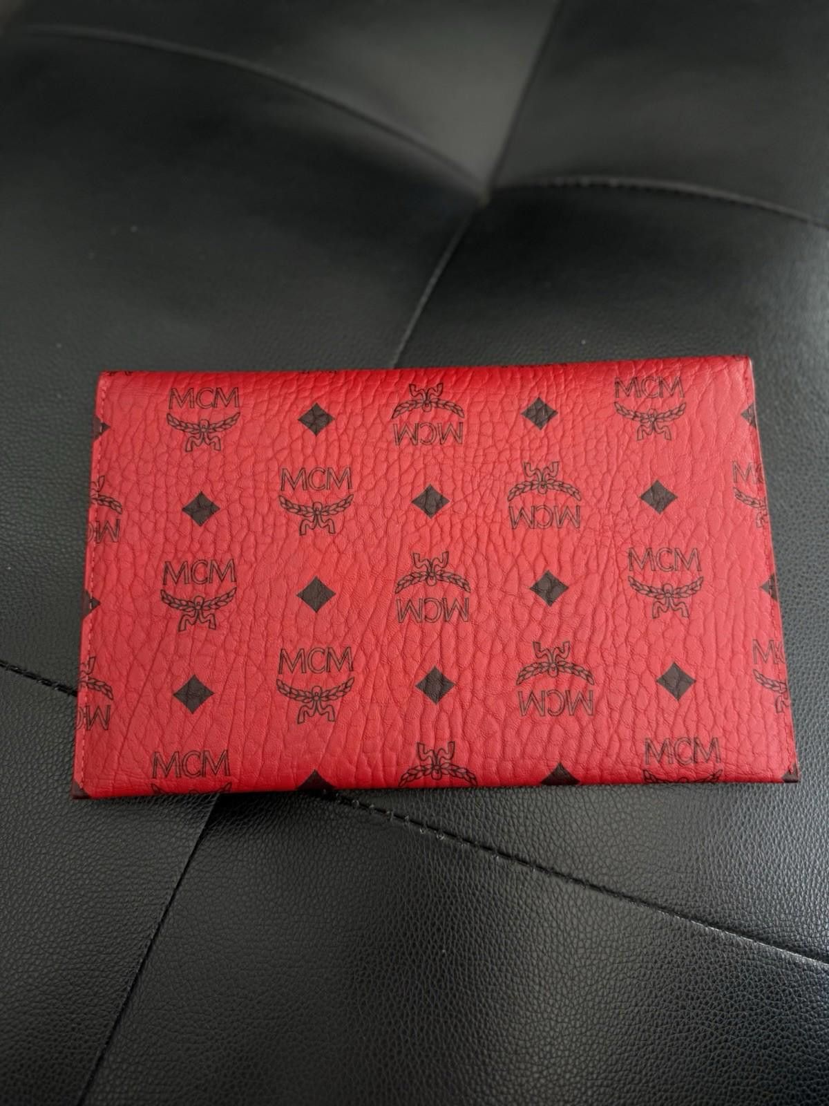 MCM MCM GHW Pouch Clutch Coated Canvas Red 100% Authentic Women Size ONE SIZE - 3 Thumbnail