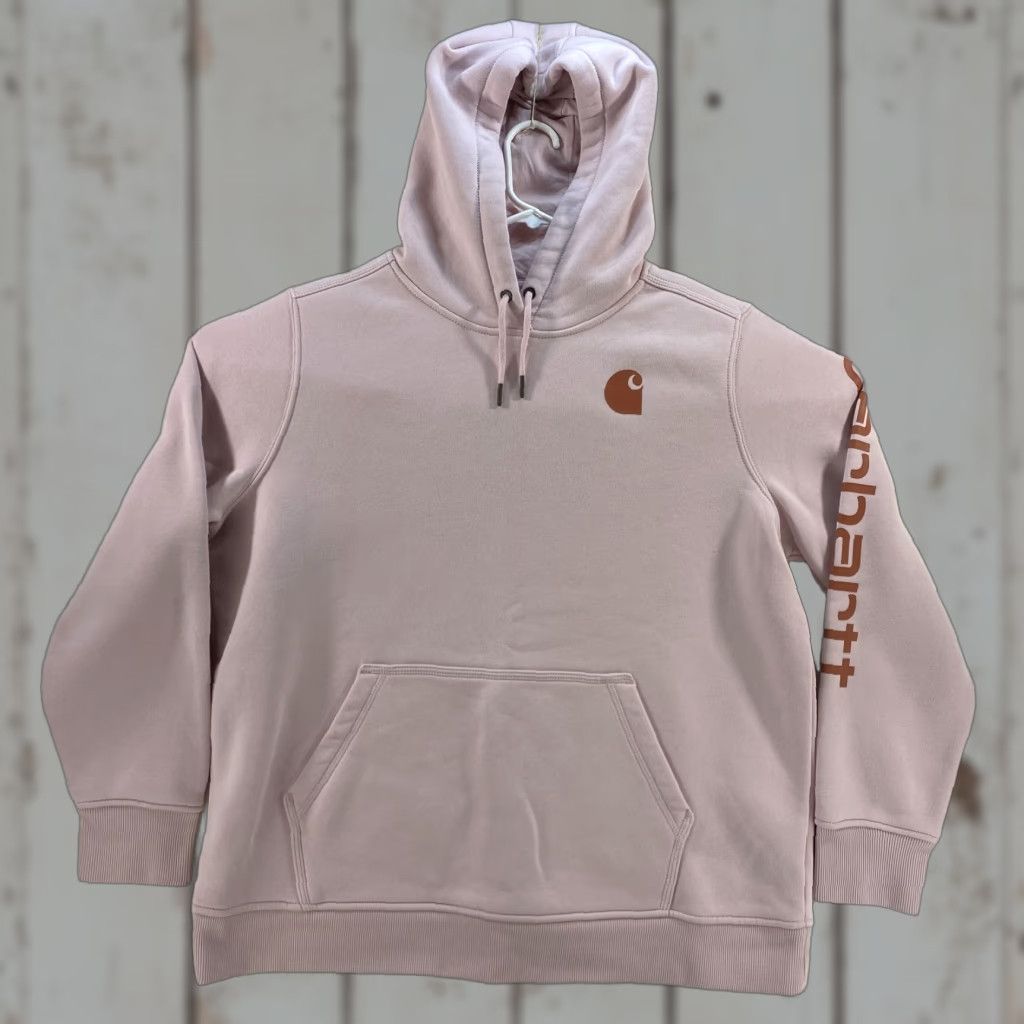 Carhartt VINTAGE Carhartt Pink Womens 1X Hoodie Sweatshirt Relaxed Fit Pullover Pockets Shirt 16W-18W 1X Womens Pullover Hoodie Pink Carhartt Size XL / US 12-14 / IT 48-50 - 1 Thumbnail