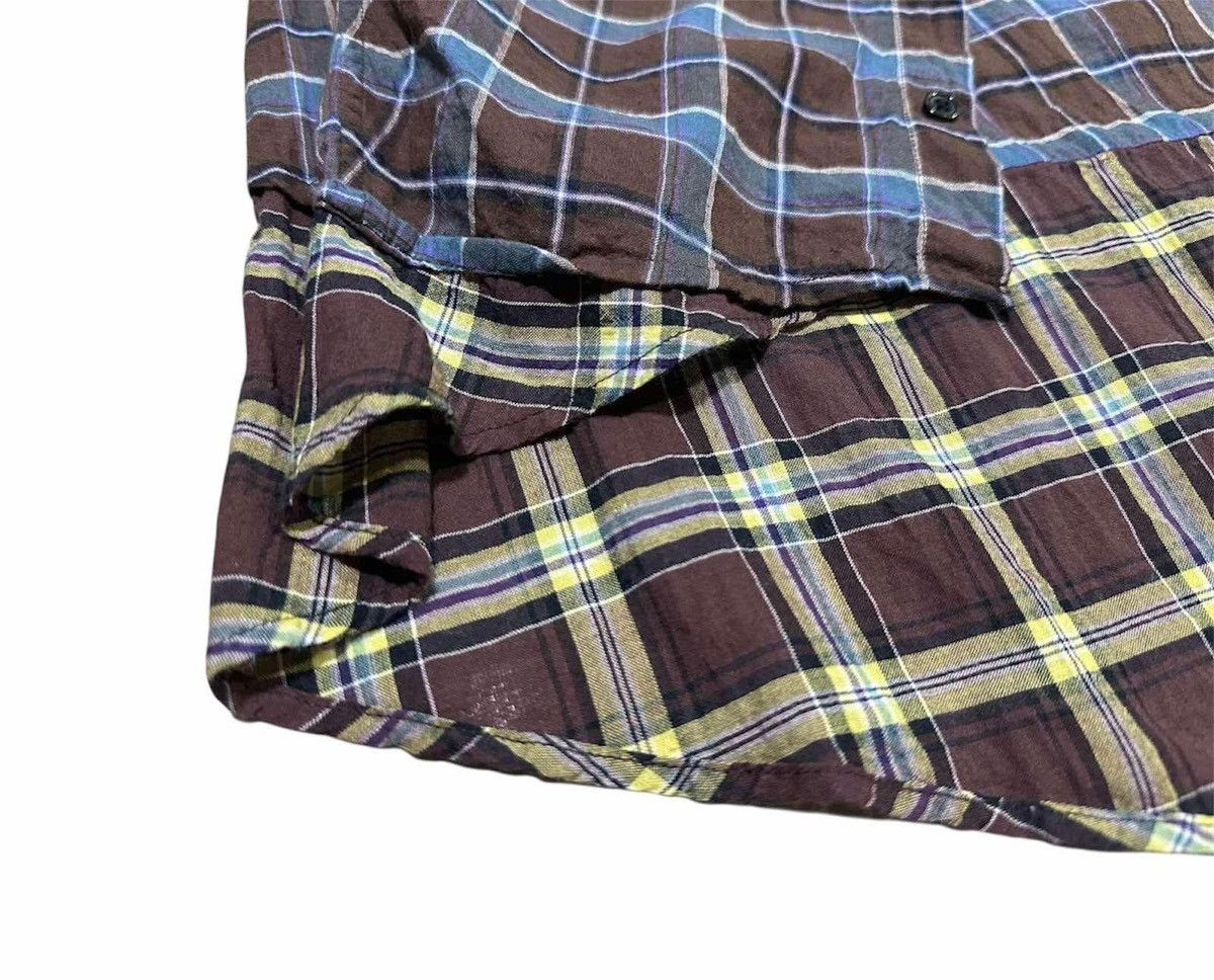 PPFM 🔥Sick Y2K PPFM Draped Asymmetric Flannel Shirt Size US L / EU 52-54 / 3 - 11 Thumbnail