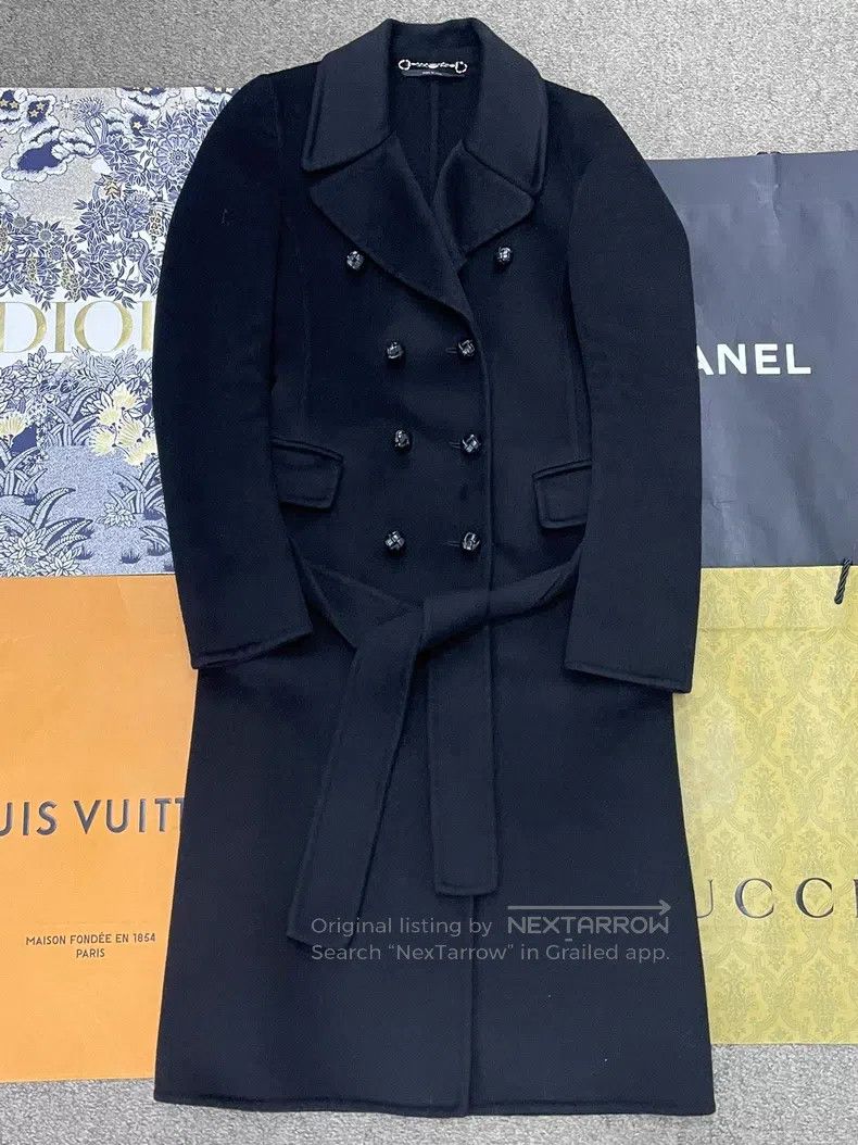 Gucci Gucci Black double-breasted laced wool coat Size XS / US 0-2 / IT 36-38 - 1 Thumbnail