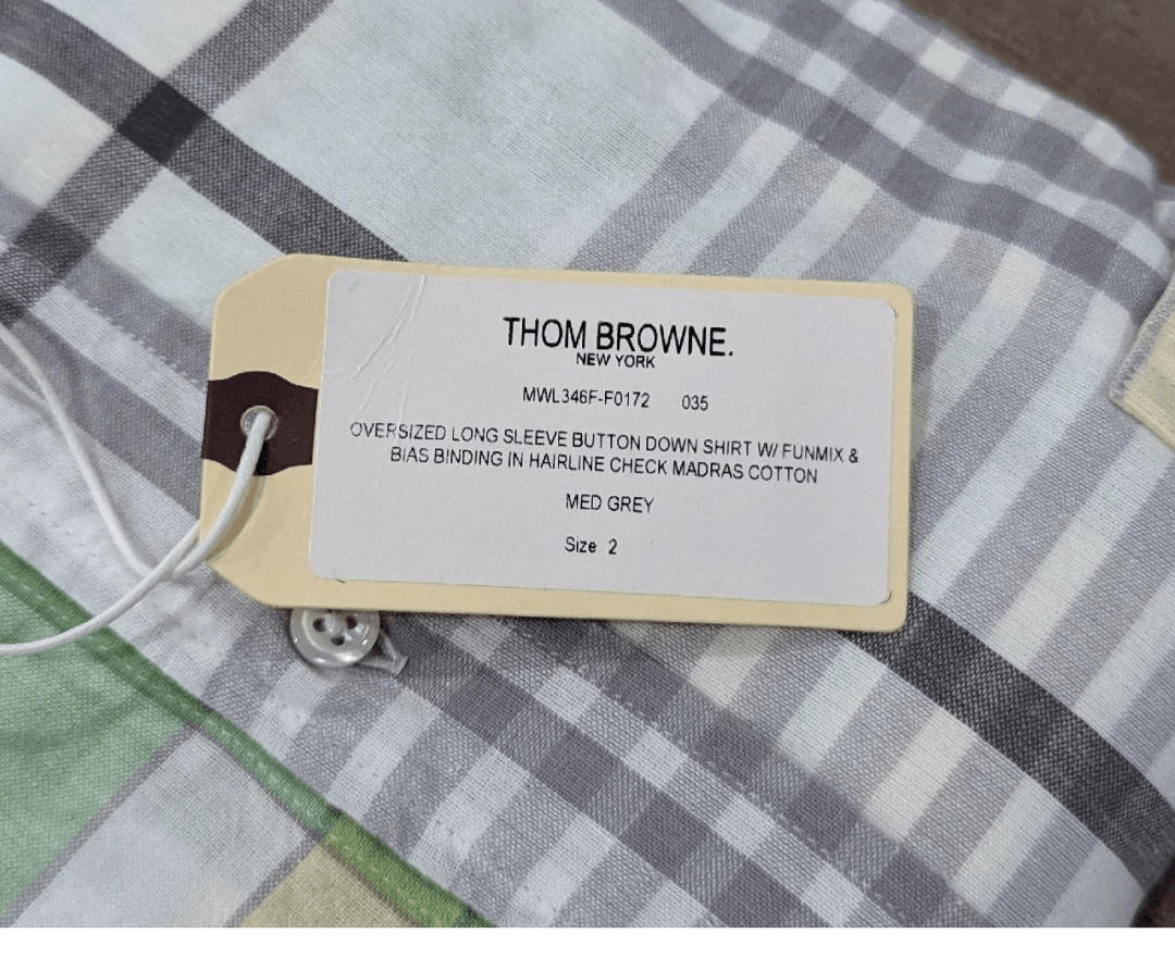 Thom Browne THOM BROWNE Contrast Stripe Sport Shirt Gray 2 - Medium Size US M / EU 48-50 / 2 - 10 Thumbnail