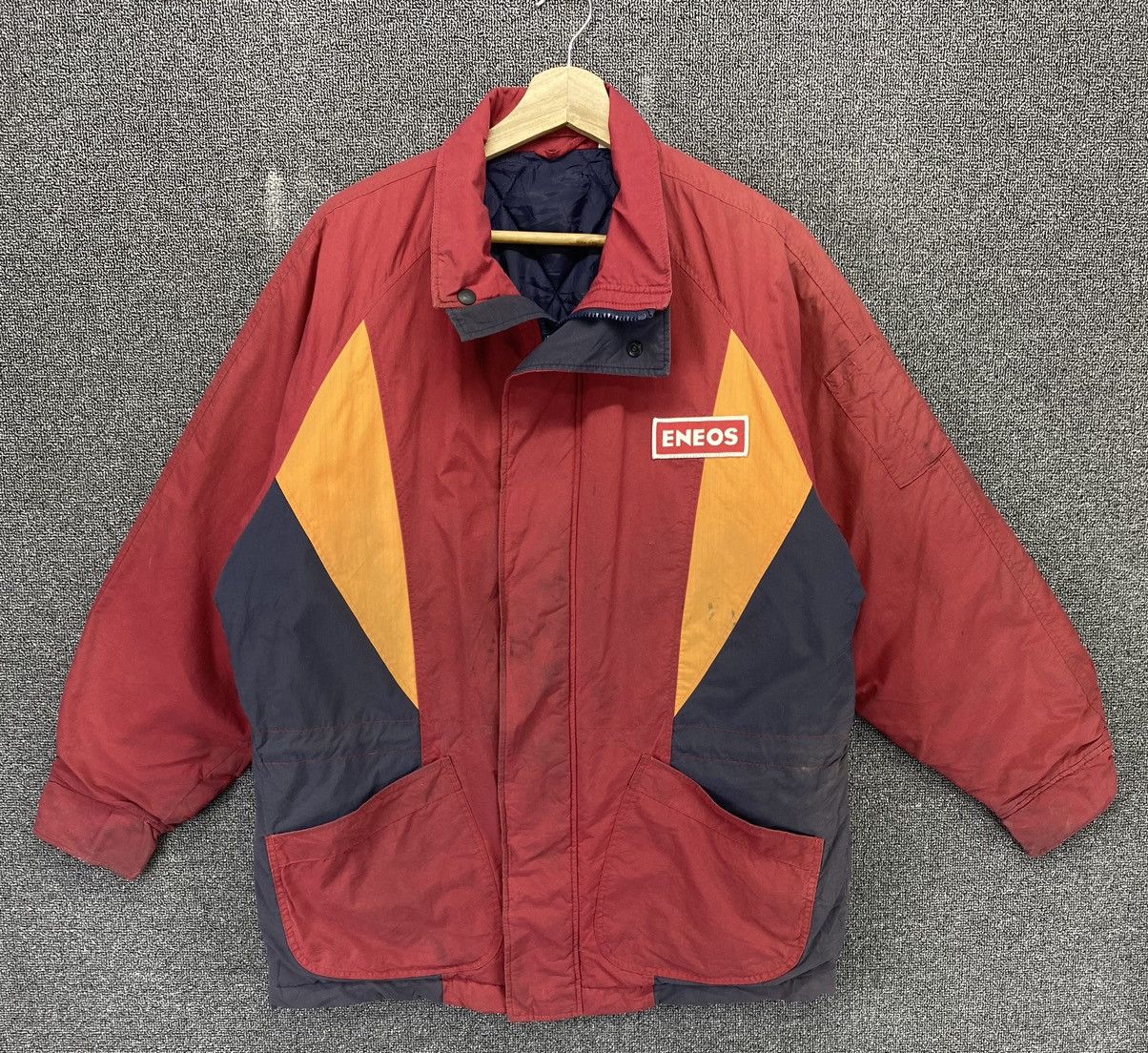 Japanese Brand Vintage ENEOS Workwear Spell Out Logo Bomber Jacket Size US L / EU 52-54 / 3 - 1 Thumbnail