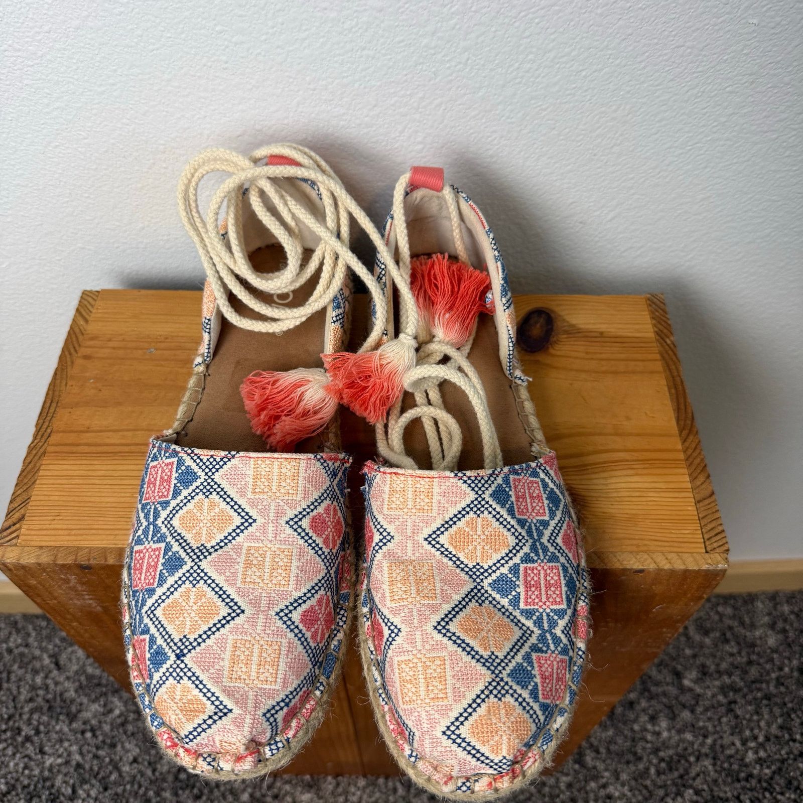 Toms Toms Katalina Espadrilles with Tassel Ties - Summer Flats Size US 8.5 / IT 38.5 - 3 Thumbnail