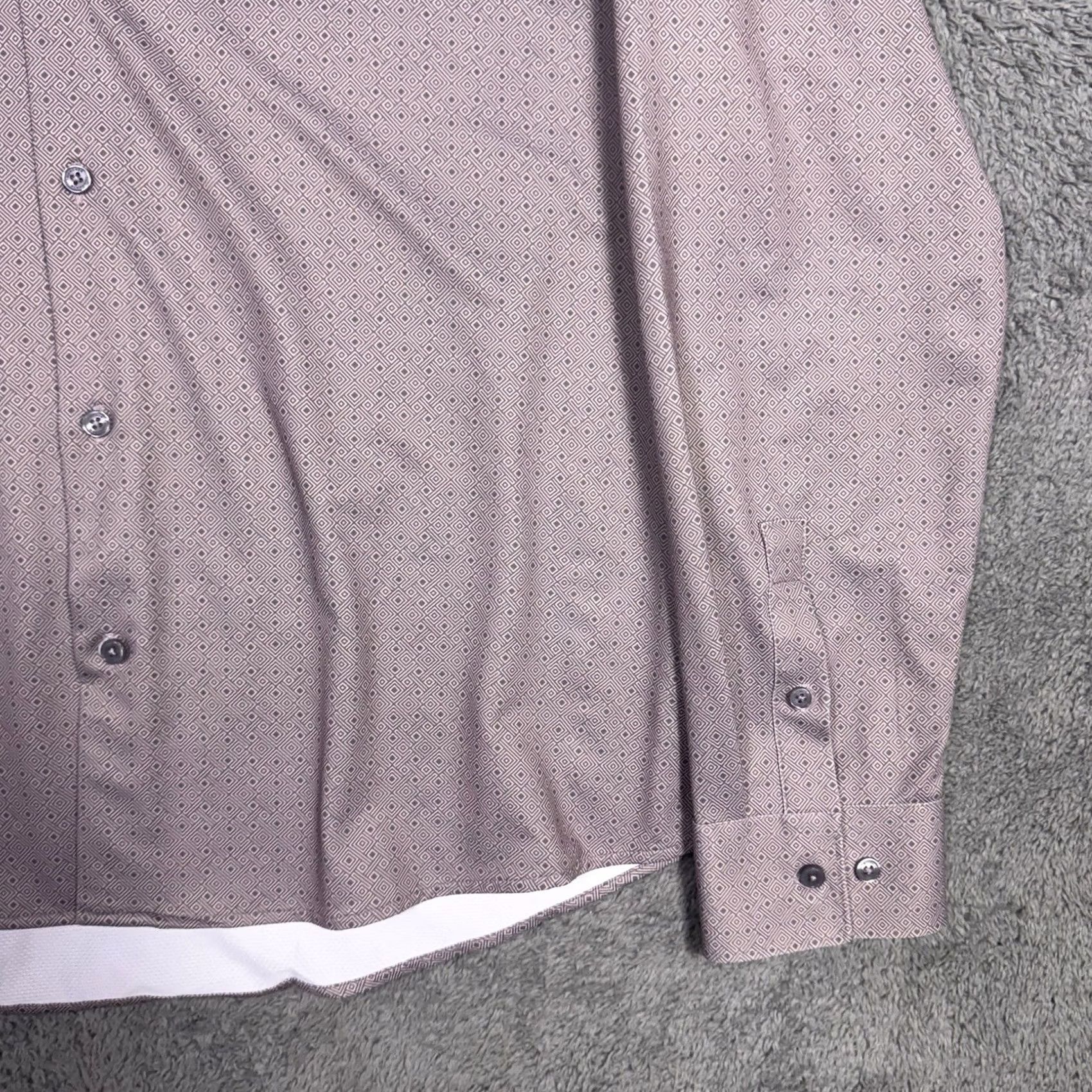 Vintage VINTAGE 7 Diamonds Shirt Mens XLT 4-Way Stretch Geometric All Over Print Granger Preppy Size US XL / EU 56 / 4 - 5 Thumbnail