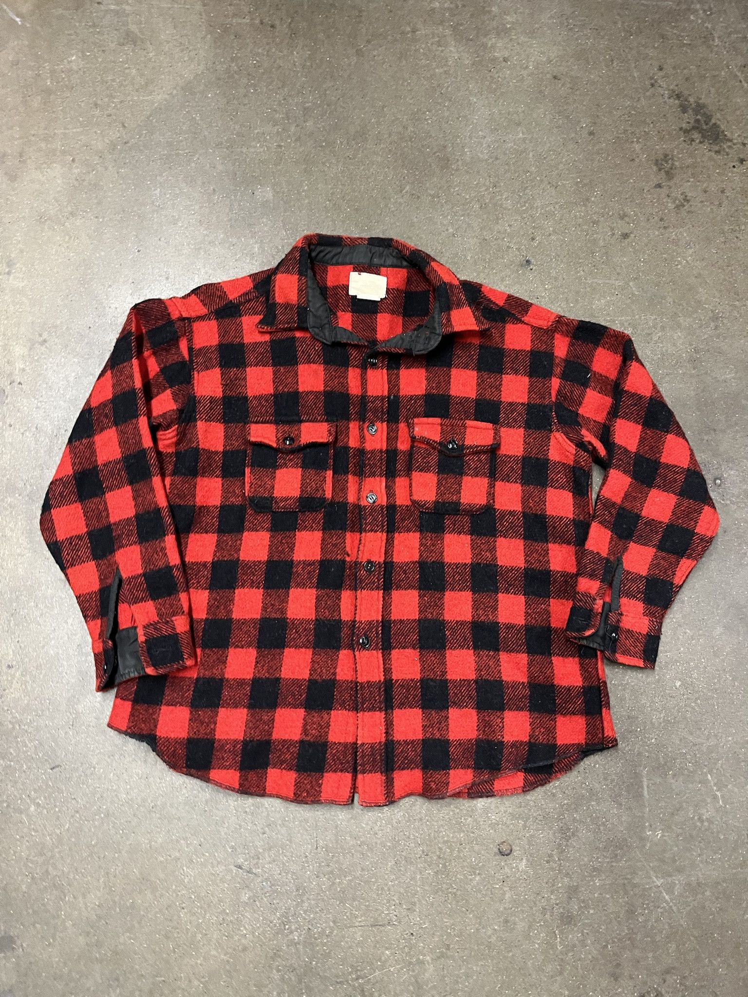 Carhartt × Vintage Vintage 1970s Buffalo Plaid Wool Flannel Size L Size US L / EU 52-54 / 3 - 1 Thumbnail