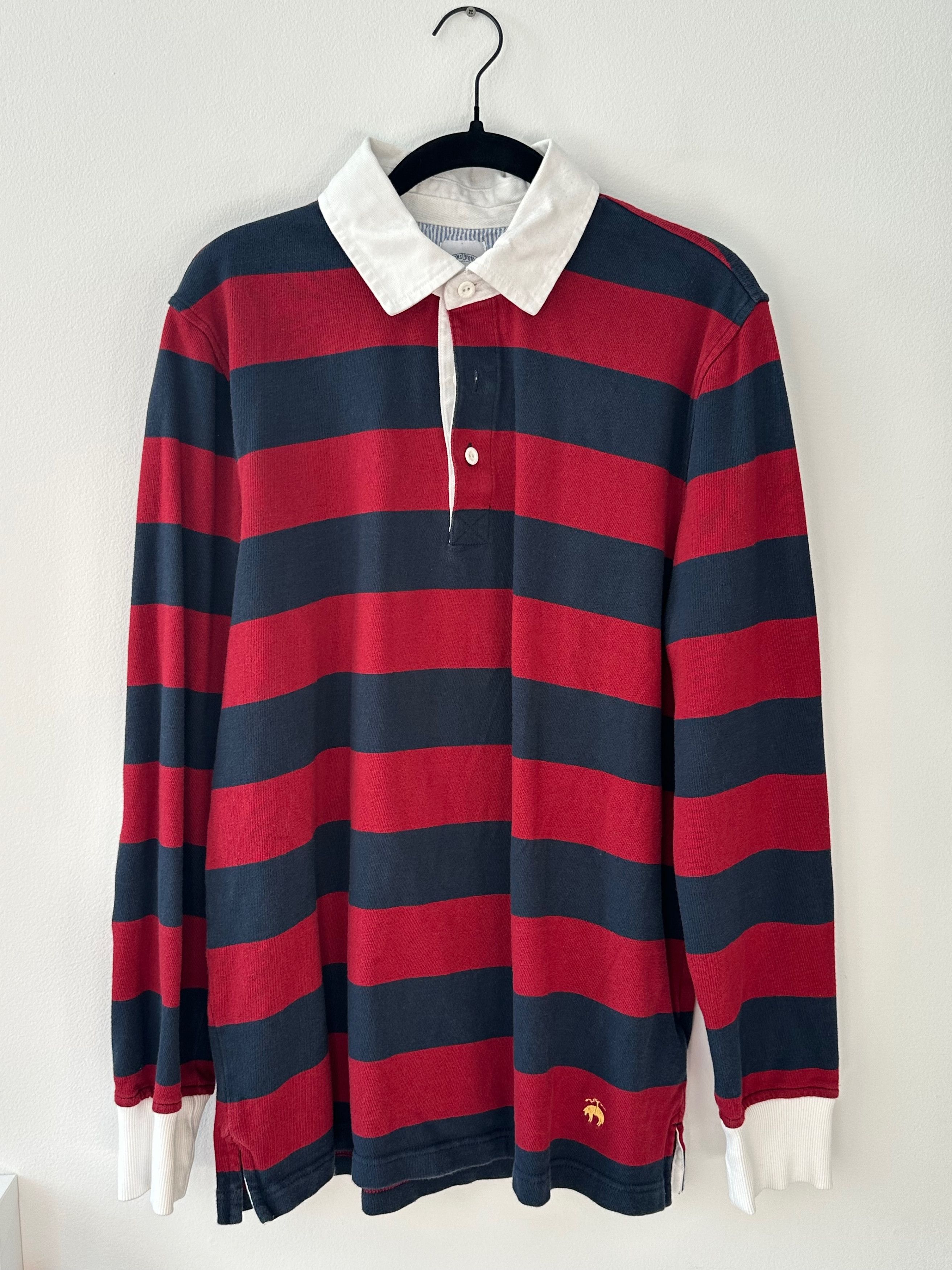 image of Brooks Brothers Vintage Rugby Shirt in Navy/Red, Men's (Size Large)