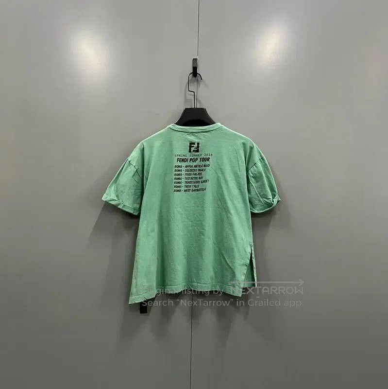 Fendi Fendi Summer Green Cotton T-Shirt for Women . Size S / US 4 / IT 40 - 3 Thumbnail