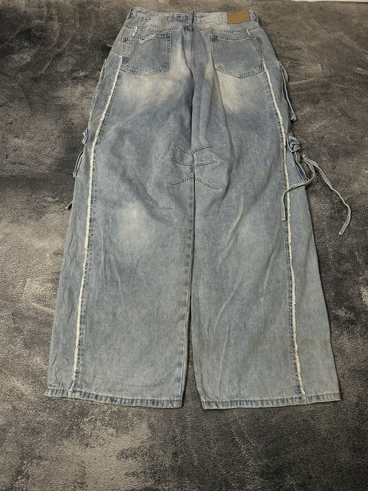 Japanese Brand Y2k Chaorenebang buggy Cargo Multi Pocket Jeans Size US 32 / EU 48 - 7 Thumbnail