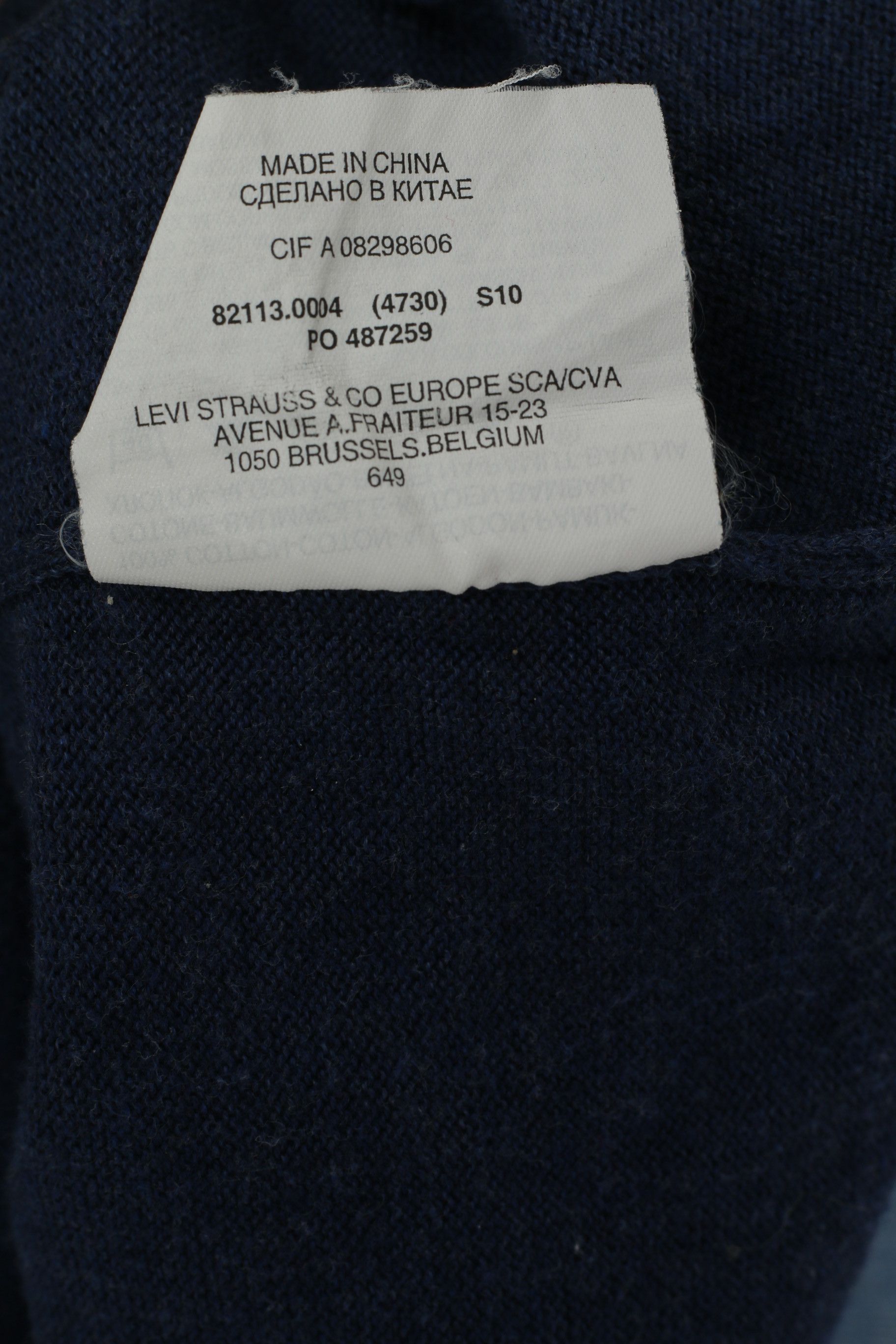 Levi's Levi's Men XL (L) Jumper Navy Cotton Knit 6609 Size US L / EU 52-54 / 3 - 6 Thumbnail