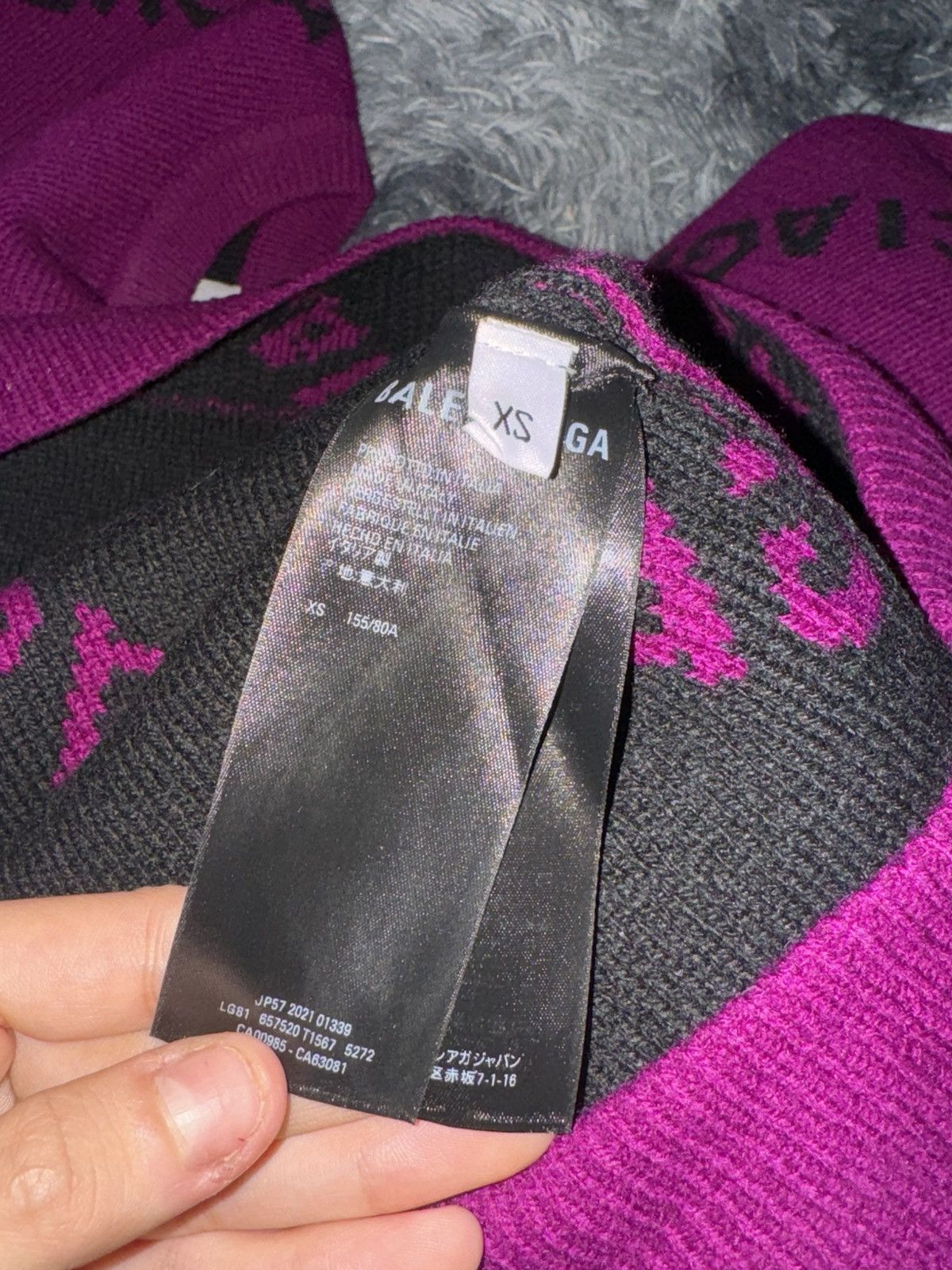 Balenciaga Balenciaga logo purple knit Size US XS / EU 42 / 0 - 7 Thumbnail