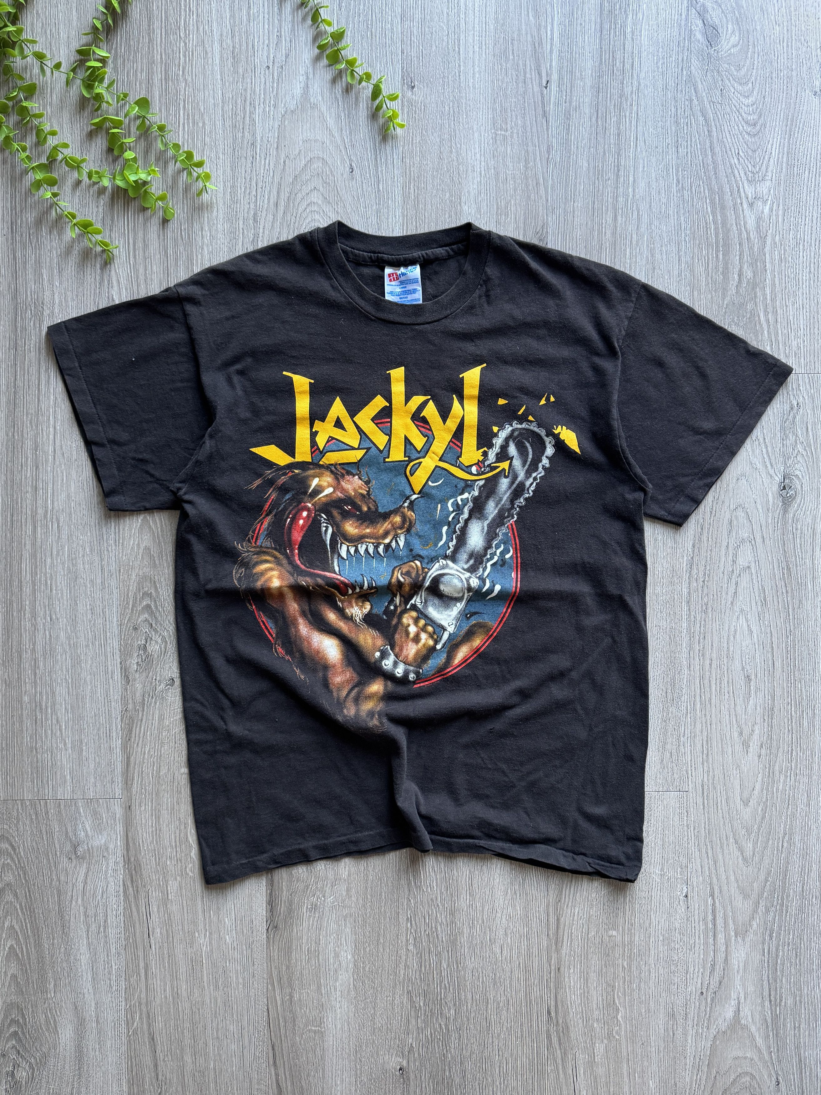 Band Tees Vintage 90s Jackyl Definition Chainsaw Rock Tee Size US L / EU 52-54 / 3 - 1 Thumbnail