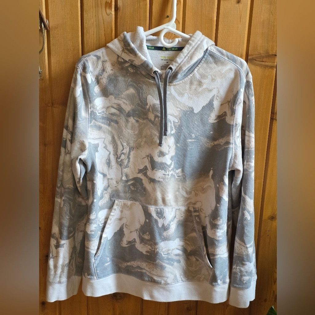 Tek Gear Tek Gear Mens Marble Patterned Gray Hoodie Sweater Size US M / EU 48-50 / 2 - 1 Thumbnail