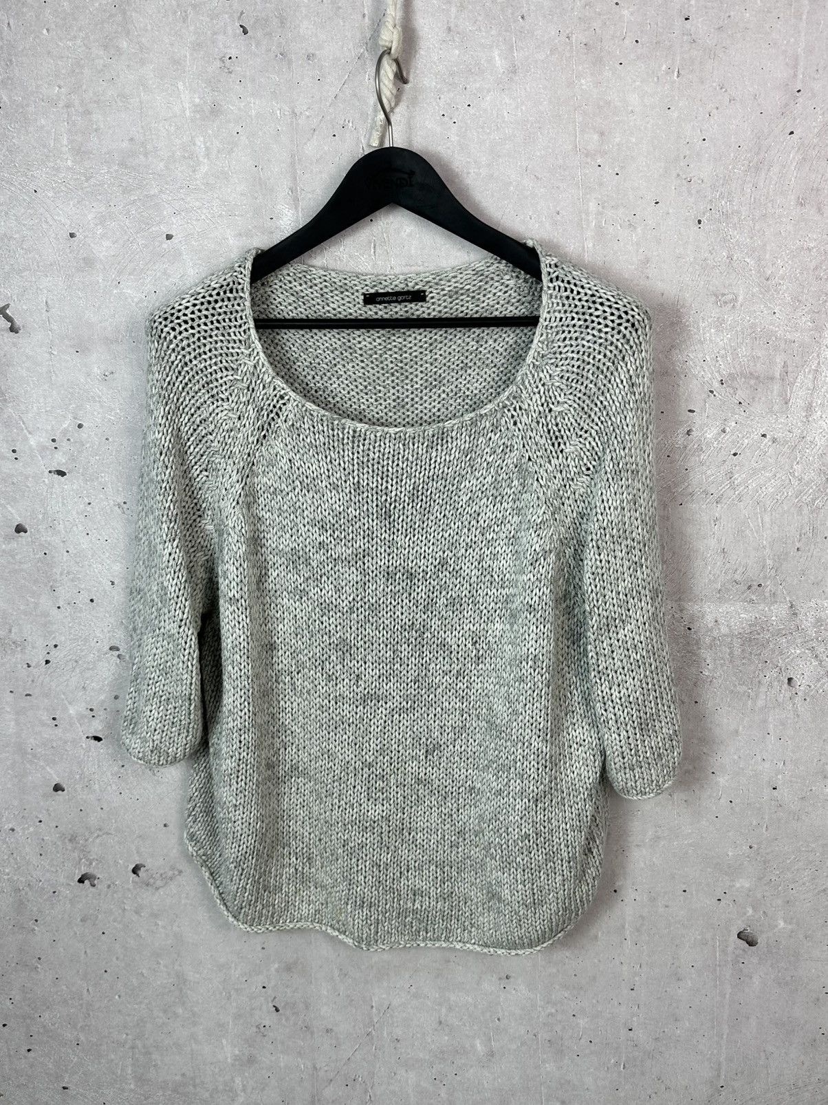 Annette Gortz Annette Gortz Large Knit Grey 3/4 Sleeves Relaxed Sweater Size XL / US 12-14 / IT 48-50 - 1 Thumbnail