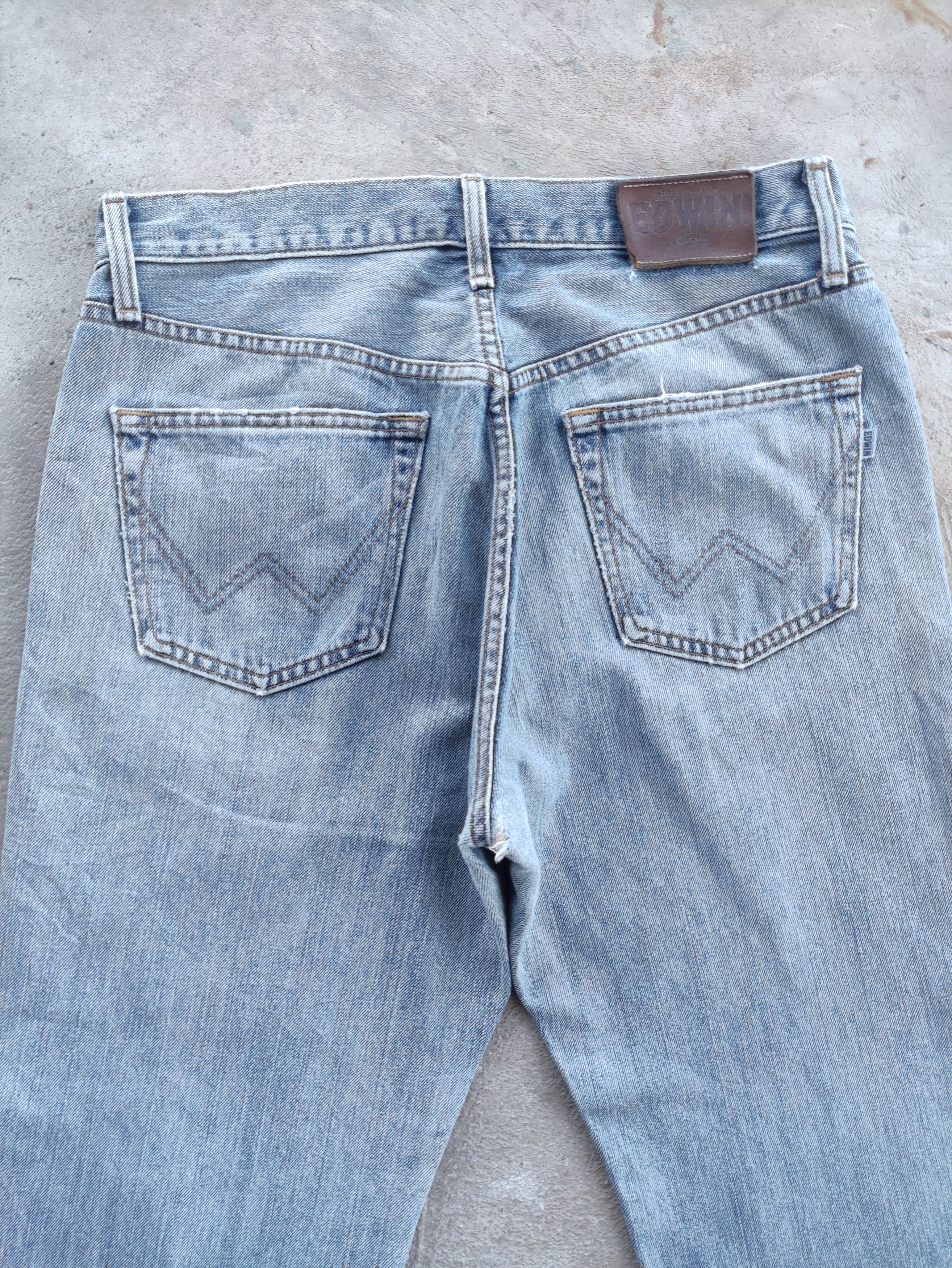 Edwin Vintage Edwin Jean Distressed Faded Denim Pants Size US 32 / EU 48 - 10 Thumbnail