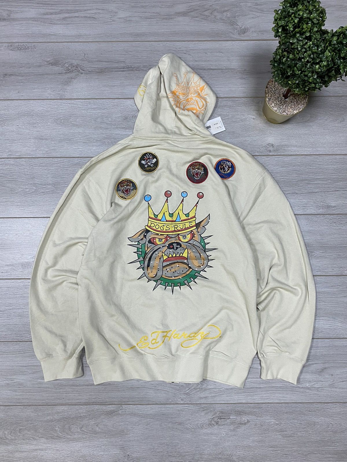 Ed Hardy Ed Hardy 🐶 vintage dogs rule big logo hoodie Size US XXL / EU 58 / 5 - 1 Thumbnail
