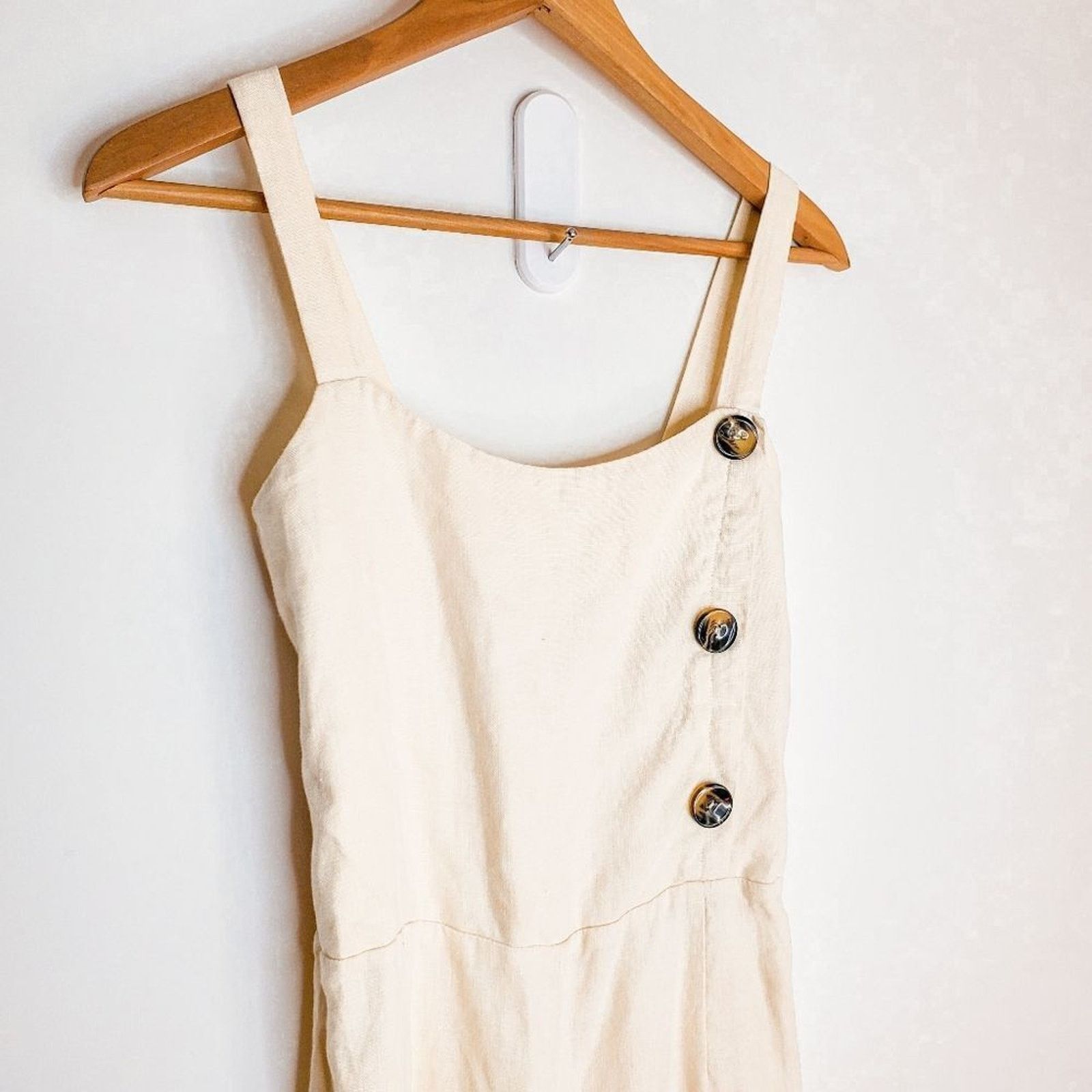 FAITHFULL Faithfull The Brand Saints Marie Linen Coverall Jumpsuit S Size 26" / US 2 / IT 38 - 5 Thumbnail