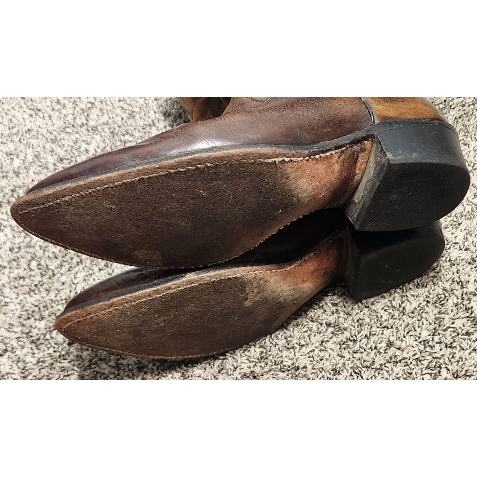 Vintage VINTAGE Acme Cowboy Boots Mens 11D Brown Western Leather Mid-Calf Adjustable Arch Support Cap Toe Boots Mens Size US 11 / EU 44 - 4 Thumbnail