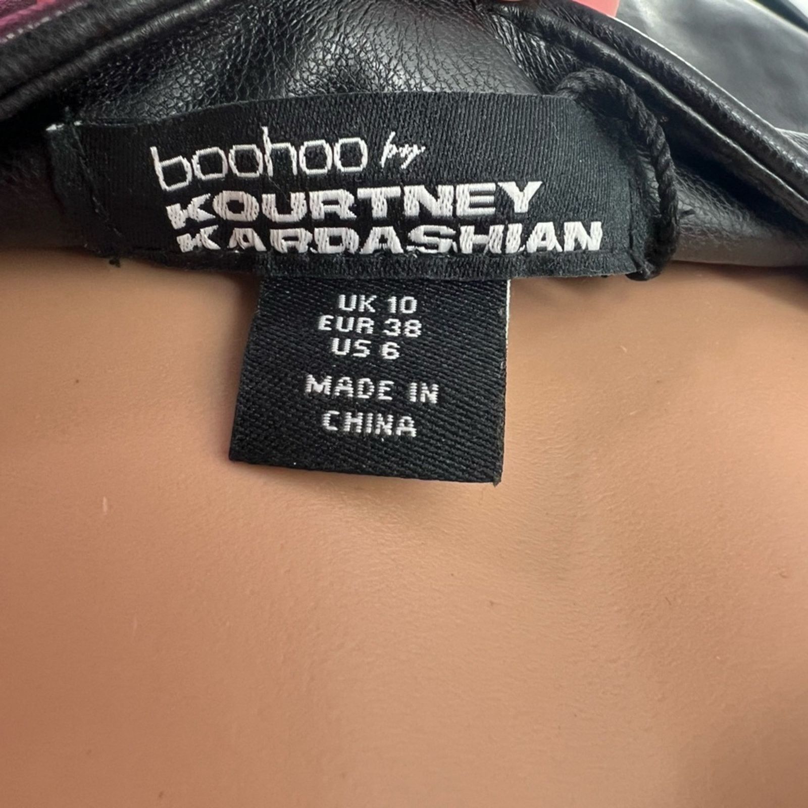 Boohoo Boohoo Kourtney Kardashian Barker Wide Leg Faux leather Size 28" / US 6 / IT 42 - 8 Thumbnail