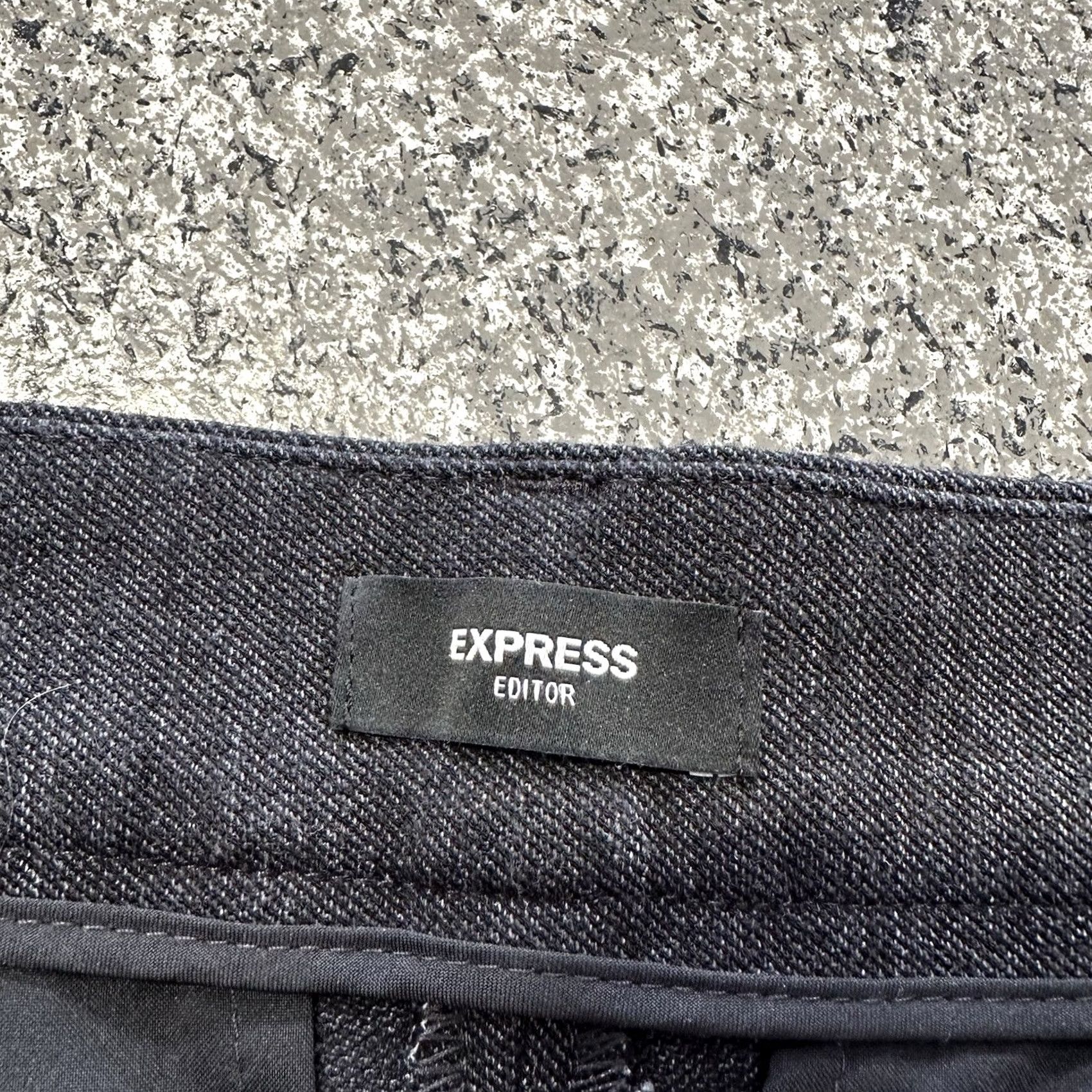 Express Express Editor Pants Womens 4R 28x29 Mid Rise Relaxed Trousers Wide Leg Gray Size 27" / US 4 / IT 40 - 4 Thumbnail