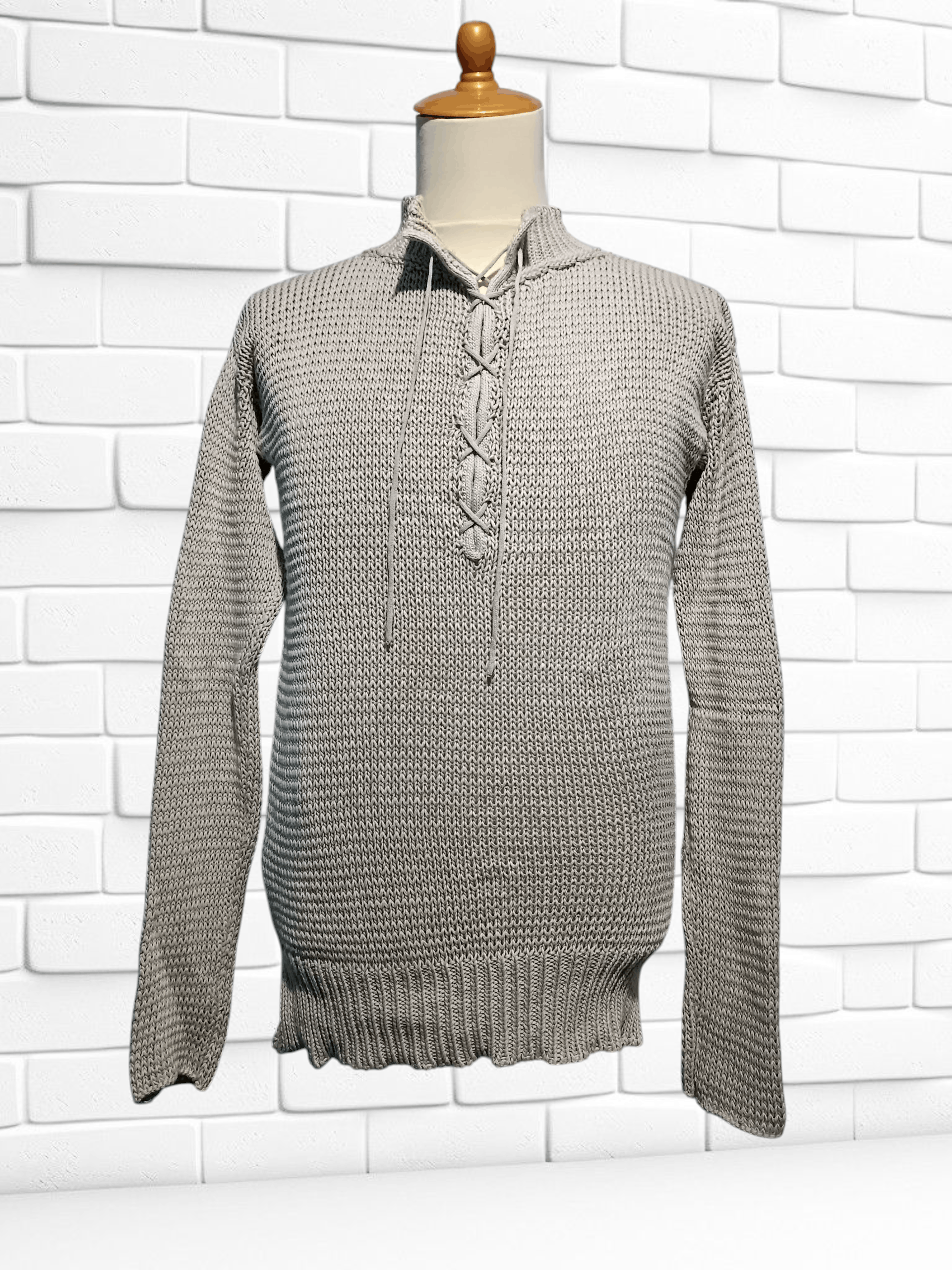 Vintage Cividini Vintage Lace Up Open Knitwear Cotton Size US M / EU 48-50 / 2 - 1 Thumbnail