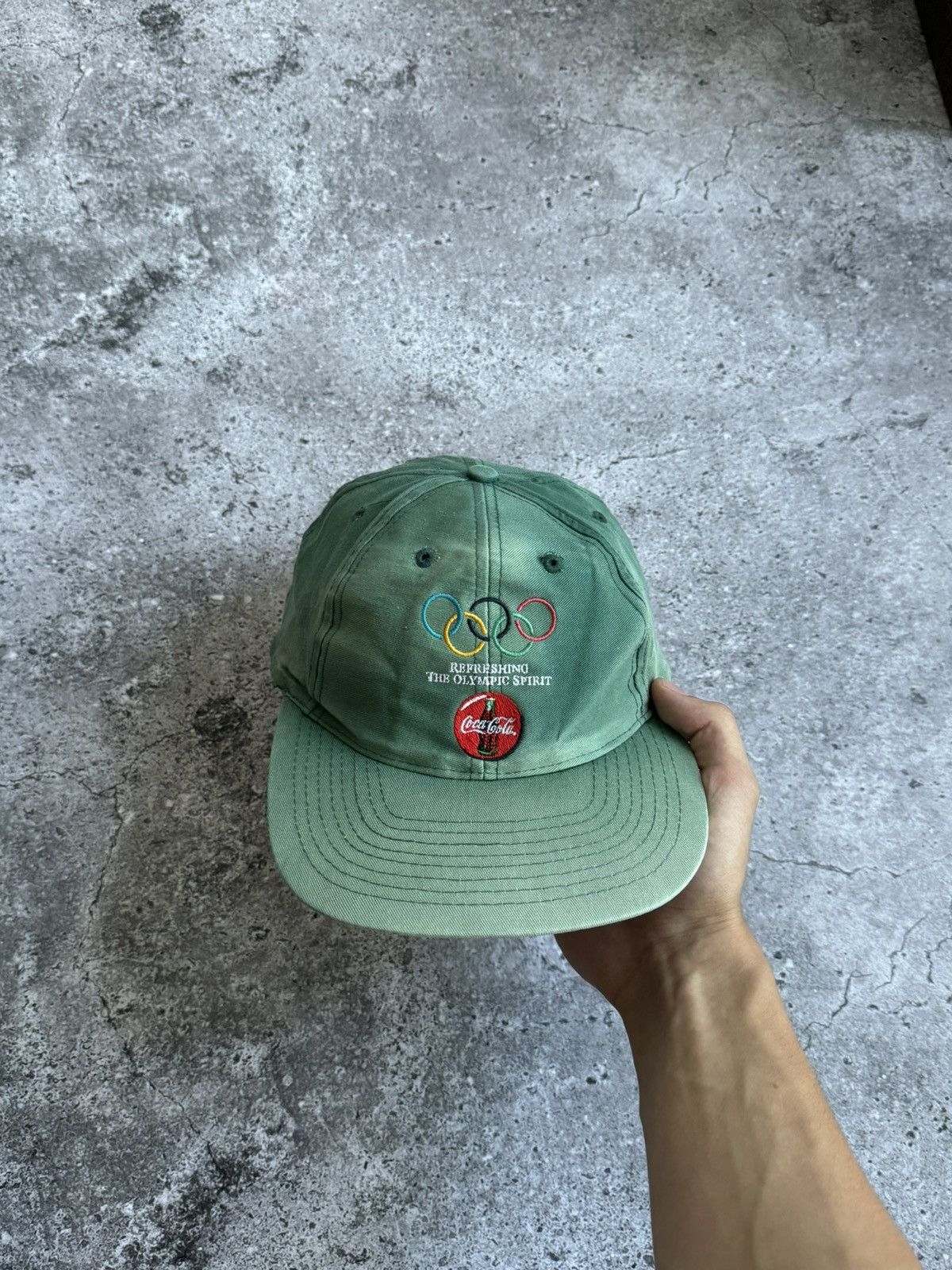 Coca Cola × Vintage Vintage 90s 80s Coca-Cola Olympic hat cap Size ONE SIZE - 2 Thumbnail