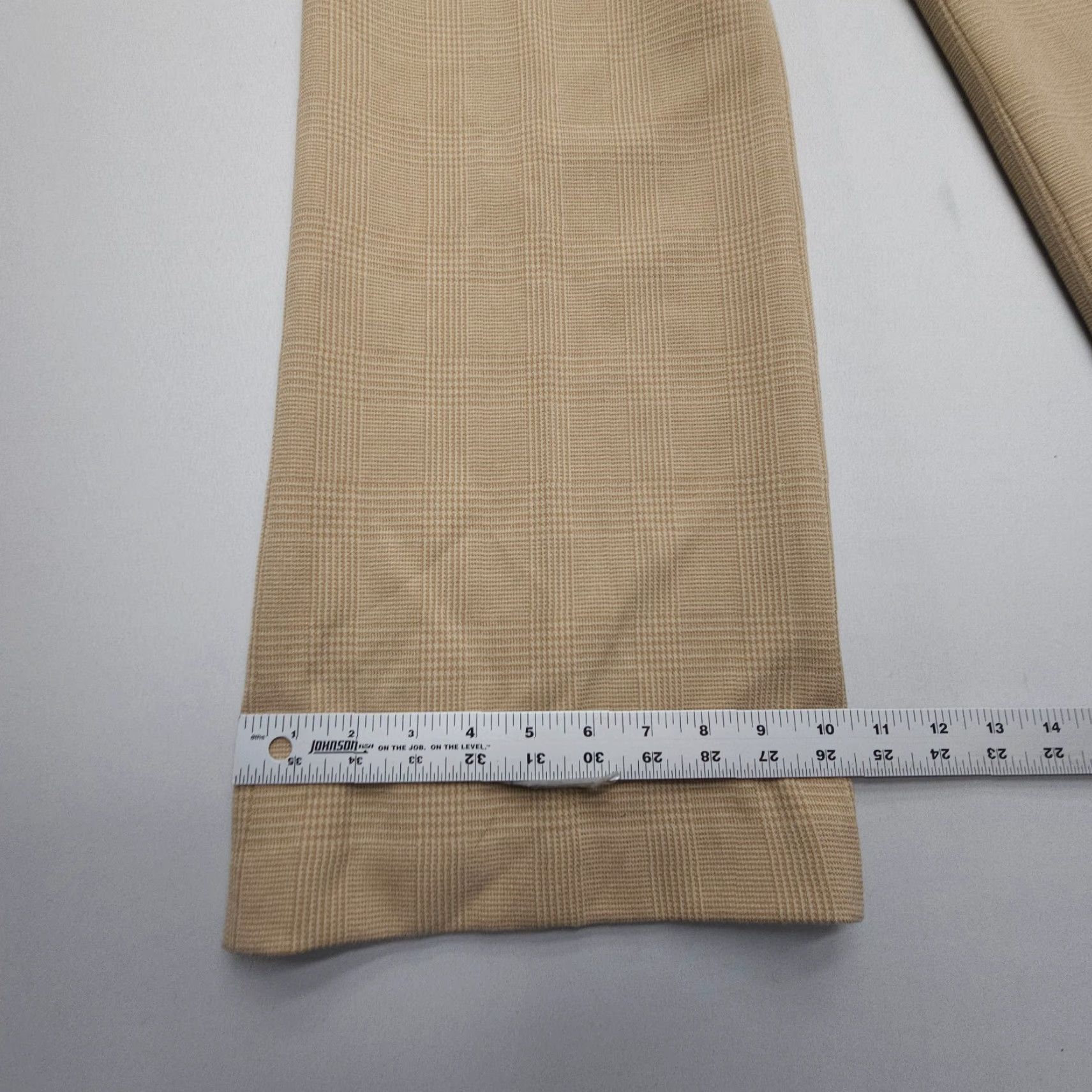 Ann Taylor Ann Taylor Wide Leg Trousers Dress Pants Size 12 Signature Fit Lined Plaid Tan Size 34" / US 12 / IT 48 - 7 Thumbnail