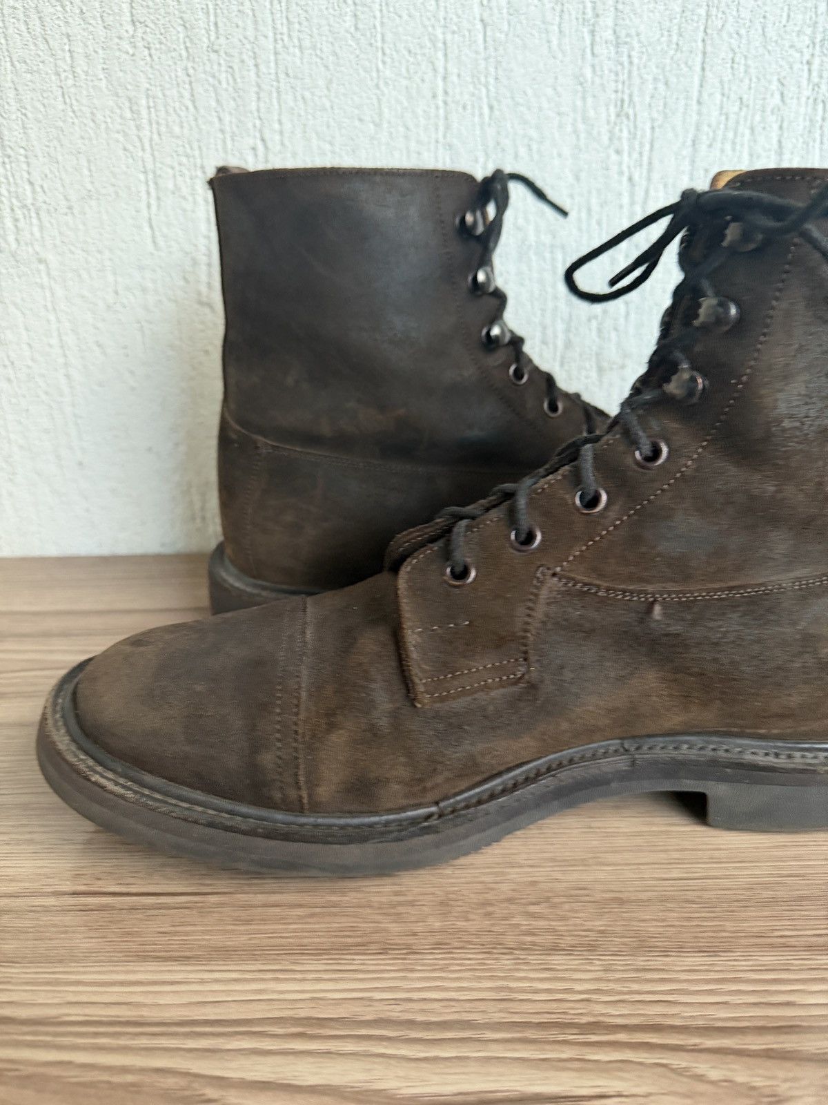 Evan Kinori × Tricker's Grassmere oiled waxed suede boots Size US 10.5 / EU 43-44 - 16 Thumbnail