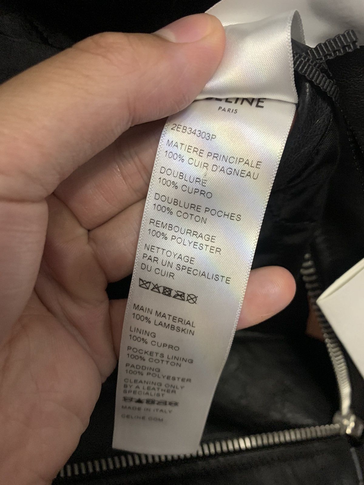 Celine Celine 2022SS Oversized Lambskin biker jacket Size US S / EU 44-46 / 1 - 9 Thumbnail