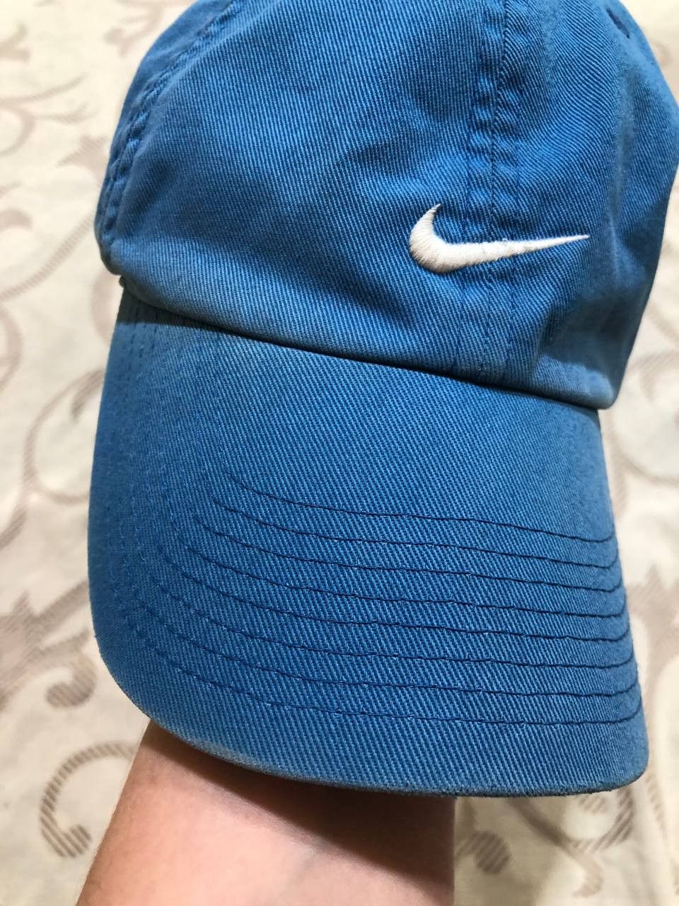 Nike Nike Mini Swoosh Embroidered Blue Dad Cap Hat Size ONE SIZE - 3 Thumbnail