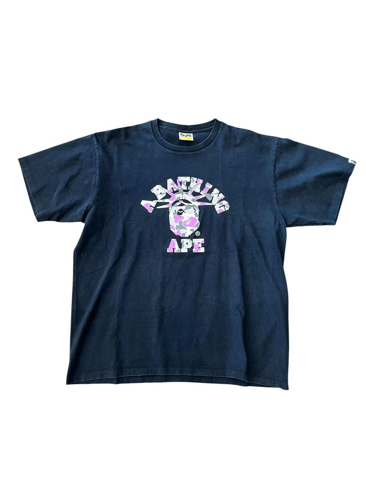 Bape A Bathing Ape New York Camo College Logo Tee Size US XXL / EU 58 / 5 - 1 Thumbnail