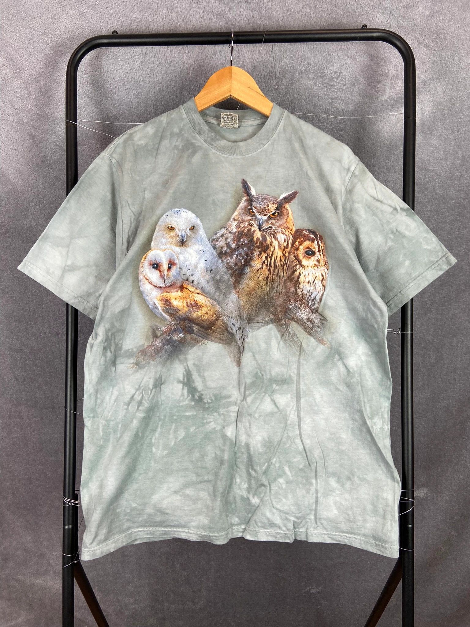 Vintage Nature Grey Owl Graphic Tee Size L Vintage Style Size US L / EU 52-54 / 3 - 1 Thumbnail