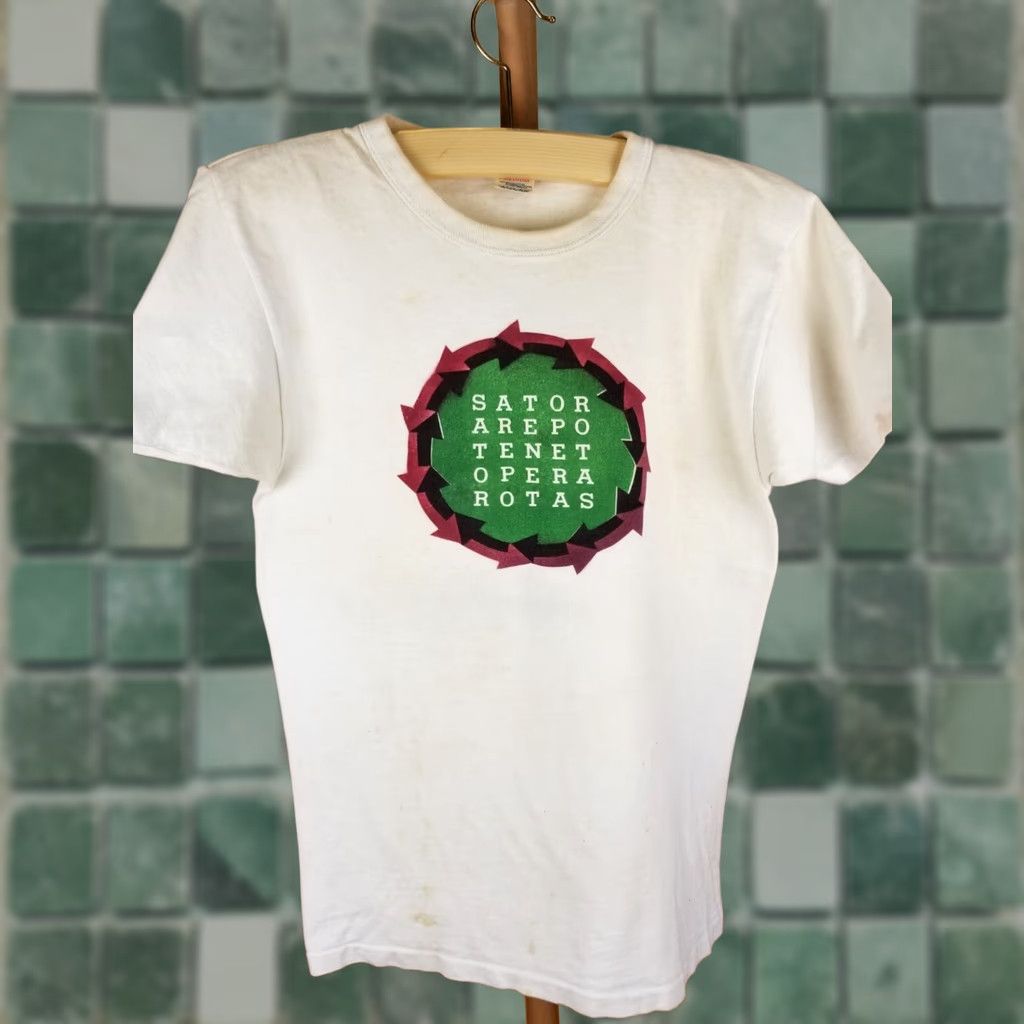 Champion VINTAGE SATOR AREPO TENET OPERA ROTAS SQUARE CHAMPION WHITE T-SHIRT SZ M MEN Shirt XS? Size US M / EU 48-50 / 2 - 1 Thumbnail