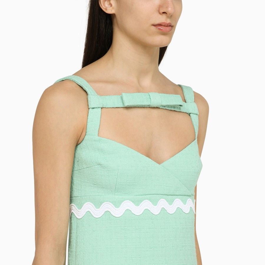 Patou o1d2blof0924 Cotton Mini Dress in Mint Green Size S / US 4 / IT 40 - 4 Thumbnail