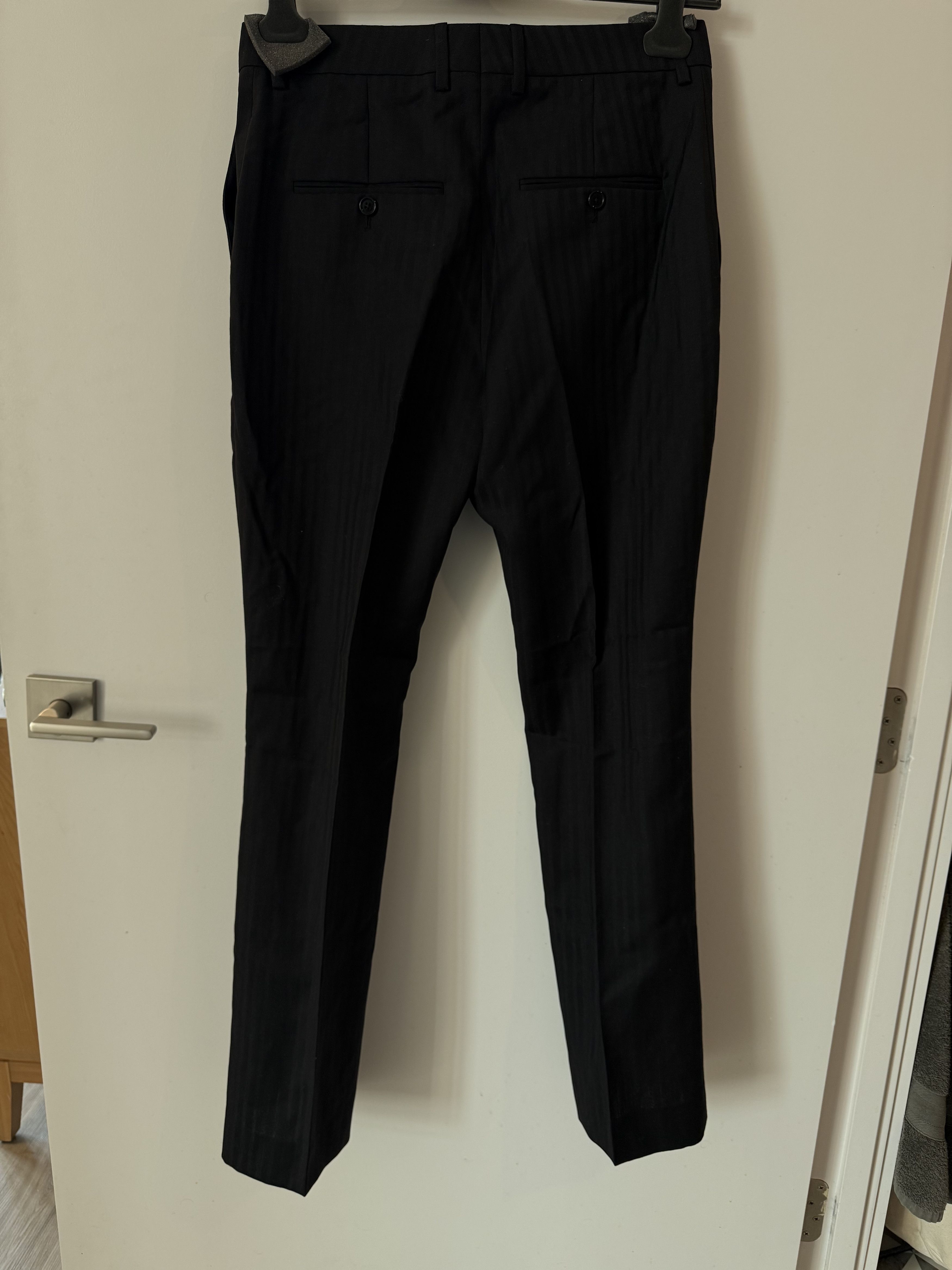 Celine CELINE FLARED CROPPED PANTS IN STRIPED WOOL - 48 Size US 32 / EU 48 - 4 Thumbnail