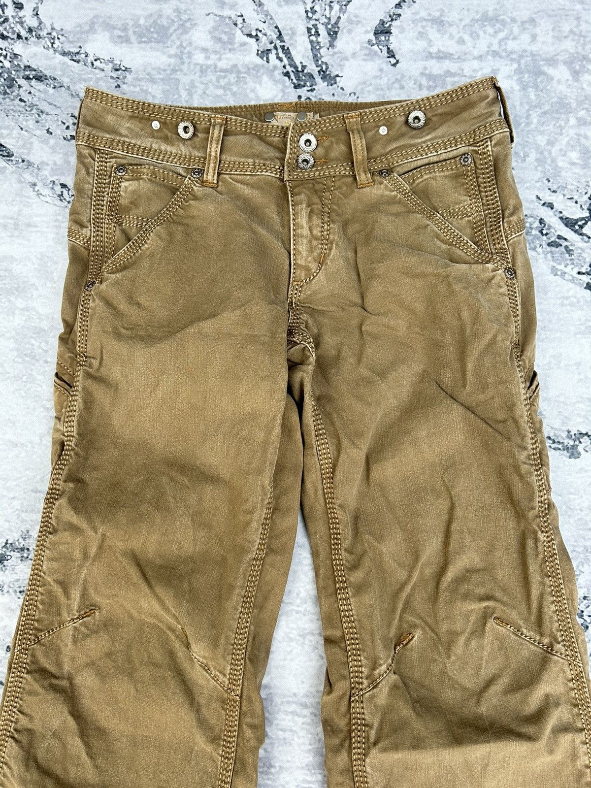 Japanese Brand Super Flared Flamingo Firm Pants Size 27" / US 4 / IT 40 - 10 Thumbnail