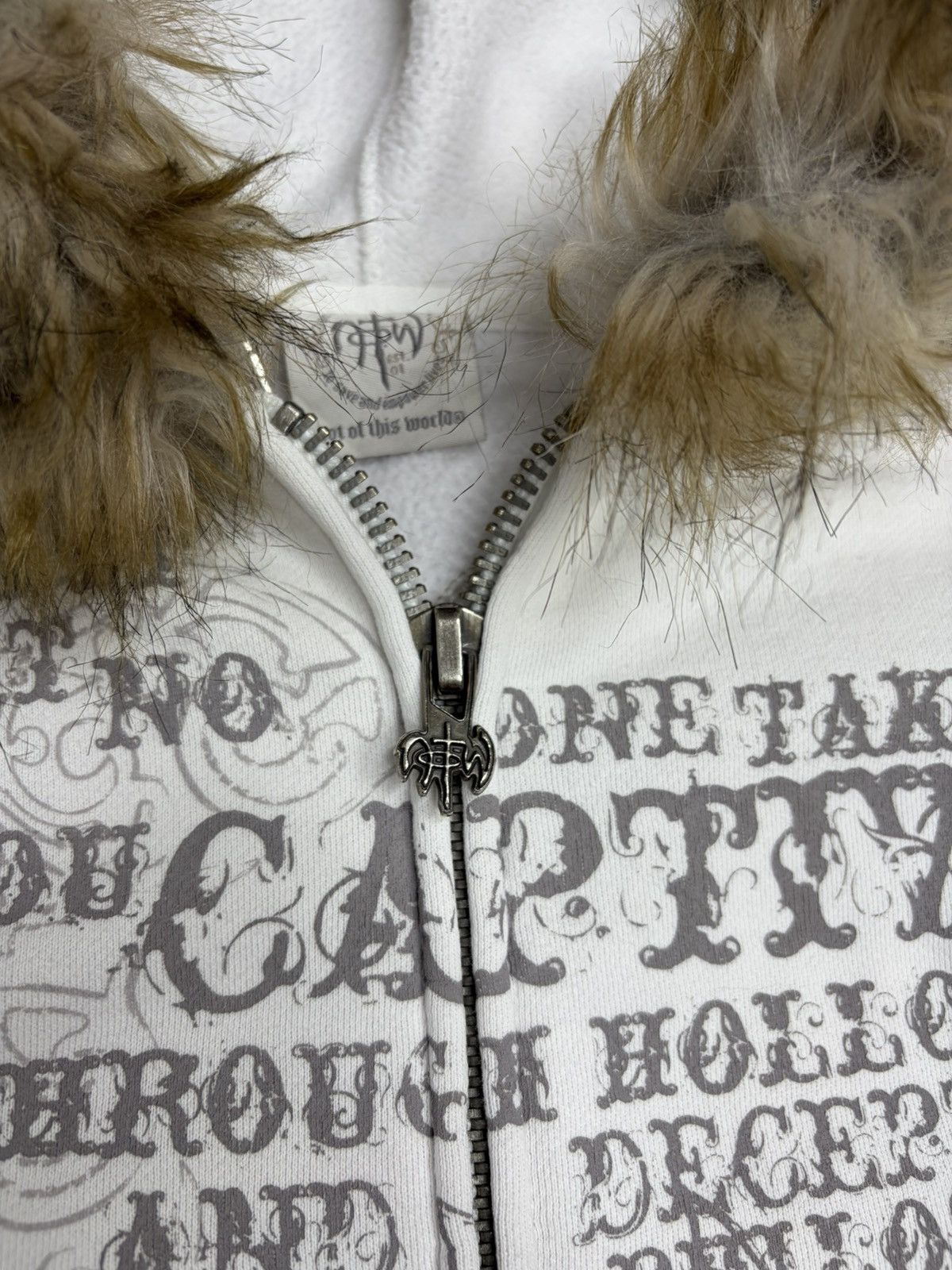 Le Grande Bleu (L.G.B.) Vintage Chrome Hearts Vibe Zip Hoodie Fur Hood Y2K Japanese Size US M / EU 48-50 / 2 - 9 Thumbnail