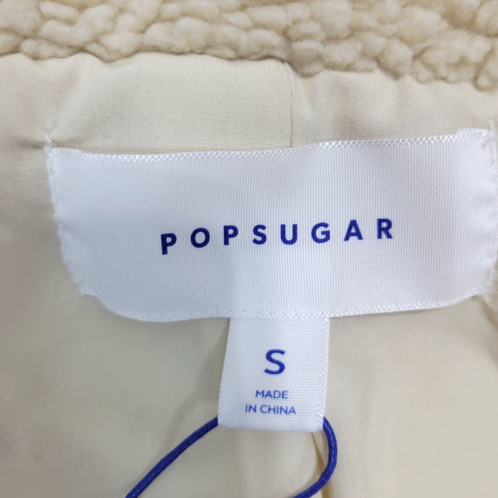 Vintage Popsugar Jacket Womens Sherpa Beige Lined Button Front S NWT Casual, Polyester Size S / US 4 / IT 40 - 3 Thumbnail
